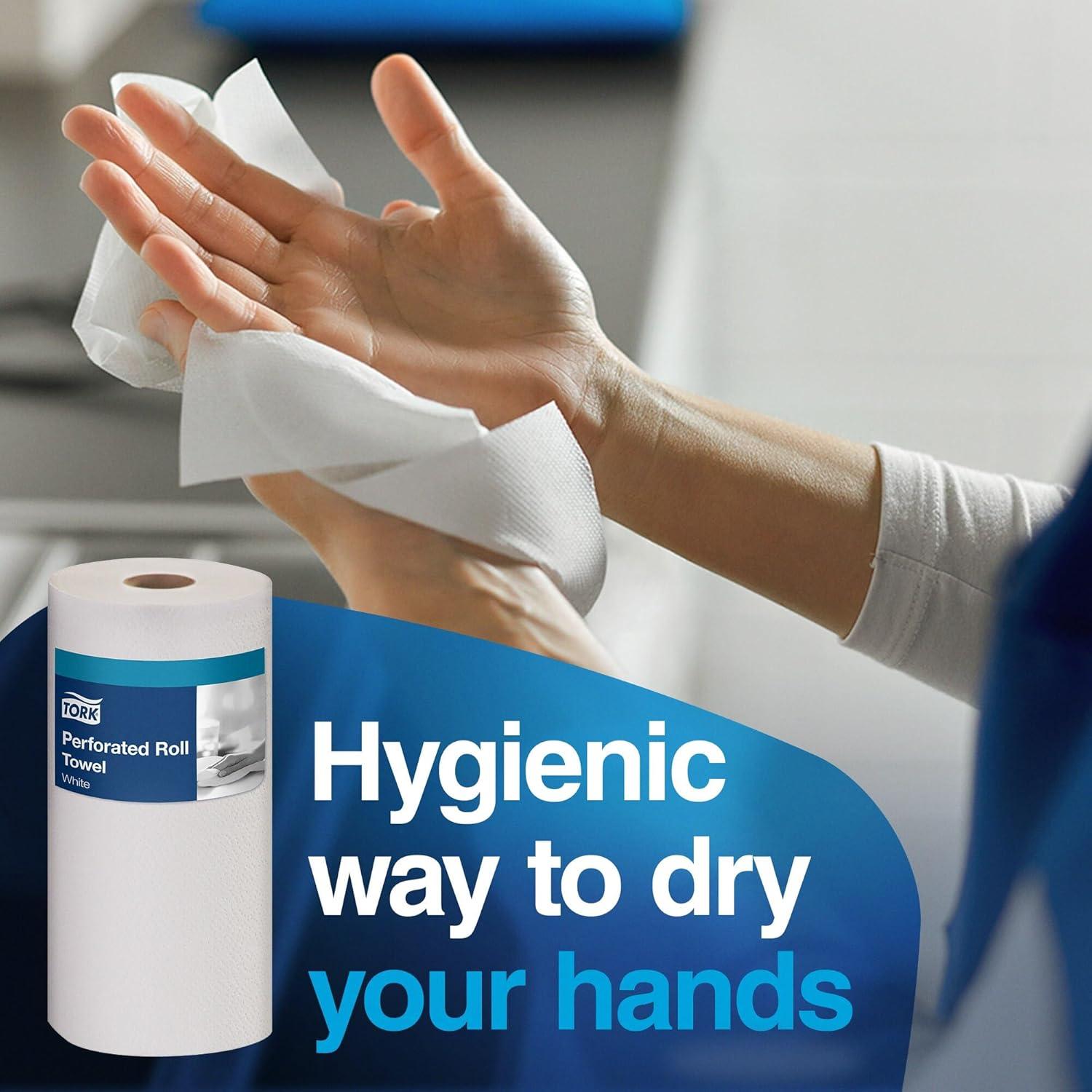 imageTork HandiSize Perforated Roll Towel White Certified Compostable 30 x 120 Towels HB9201Small