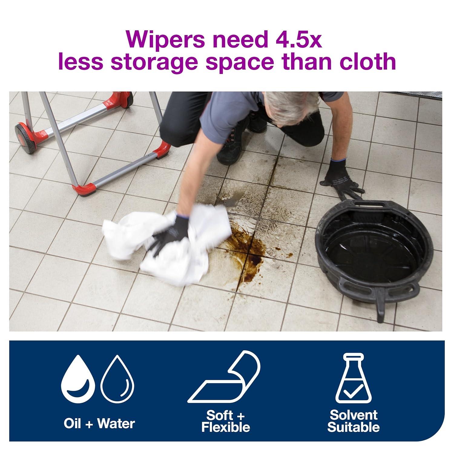 imageTork Heavy Duty Cleaning Cloth White W2 Centerfeed 1 x 400 Cloths 530137