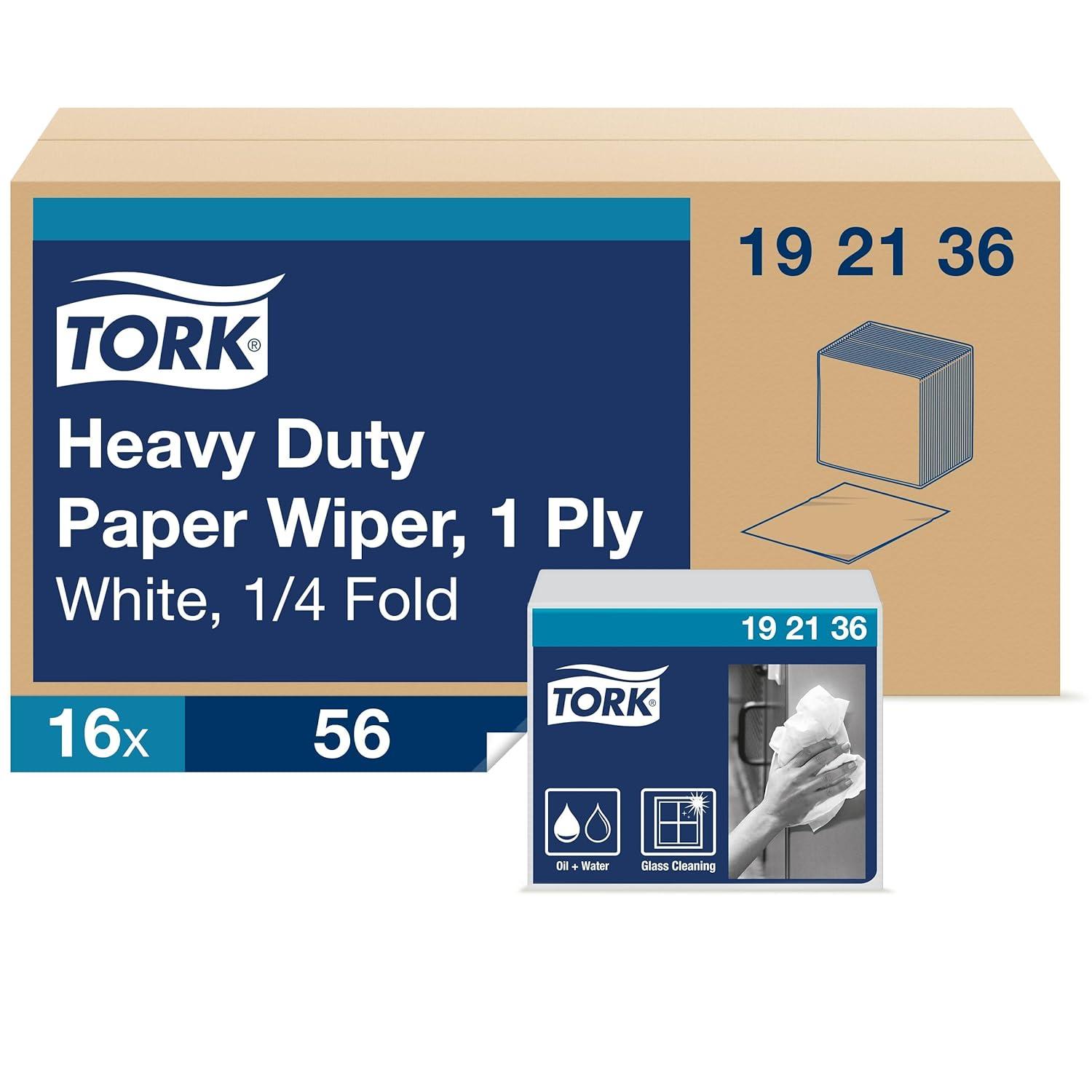 imageTork HeavyDuty Industrial Paper Wiper White 14 Folded 16 x 56 sheets 192136