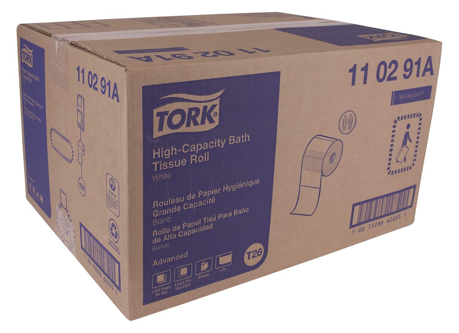 imageTork HighCapacity Toilet Paper Roll White T26 Advanced 1Ply 36 x 2000 sheets 110291A36 pack