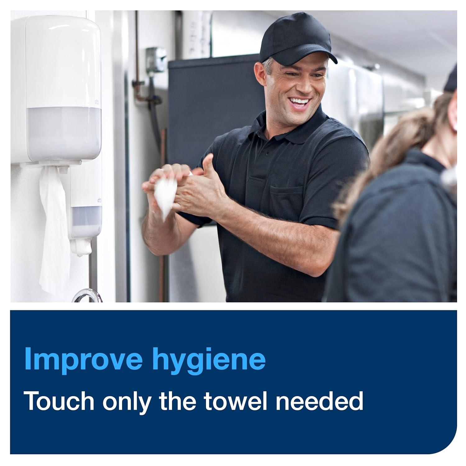 imageTork Industrial Centrefeed Dispenser Black  M2  Refill  Paper Wiper White 6 x 1000 Sheets