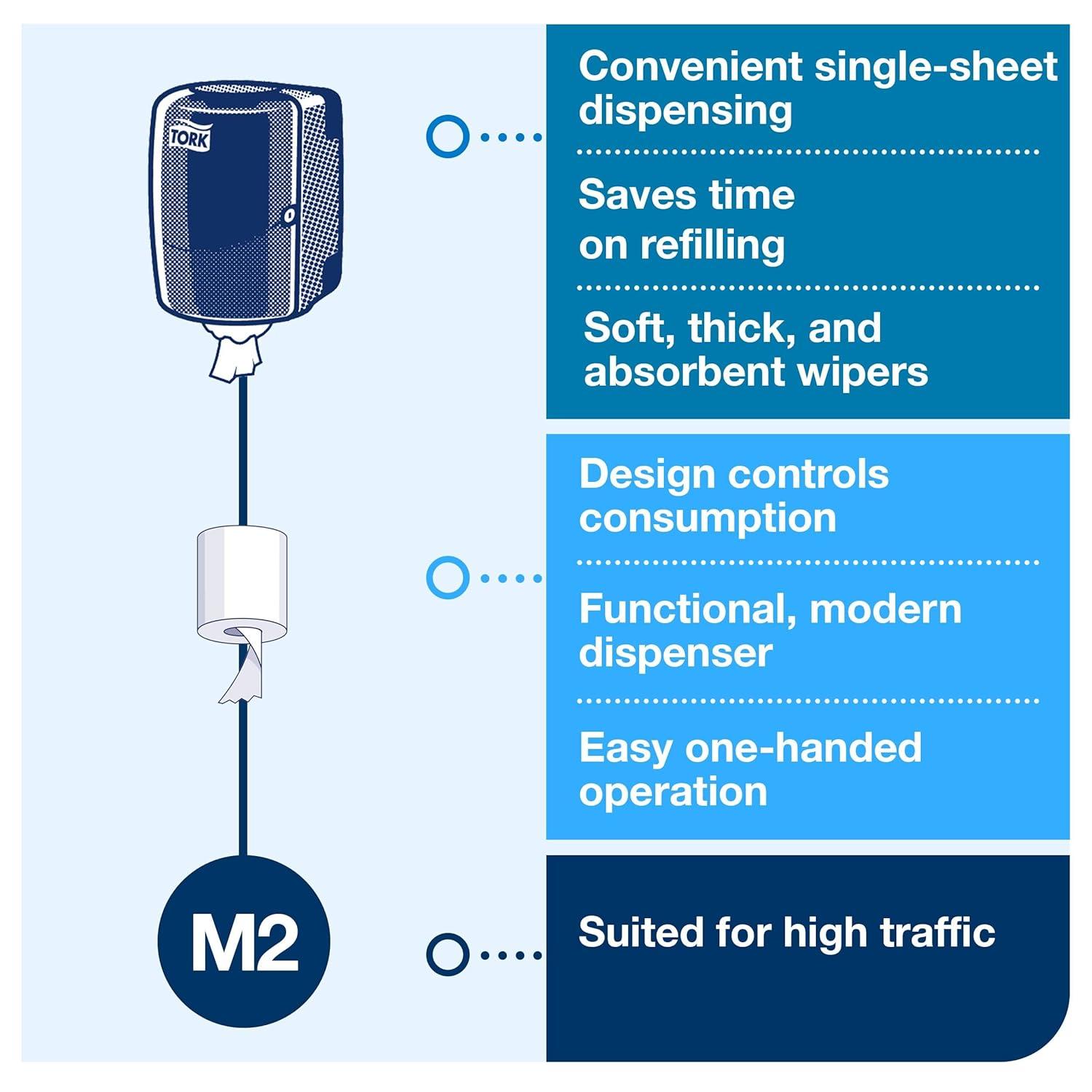 imageTork Industrial Centrefeed Dispenser Black M2 Durable Elevation Range 559028A