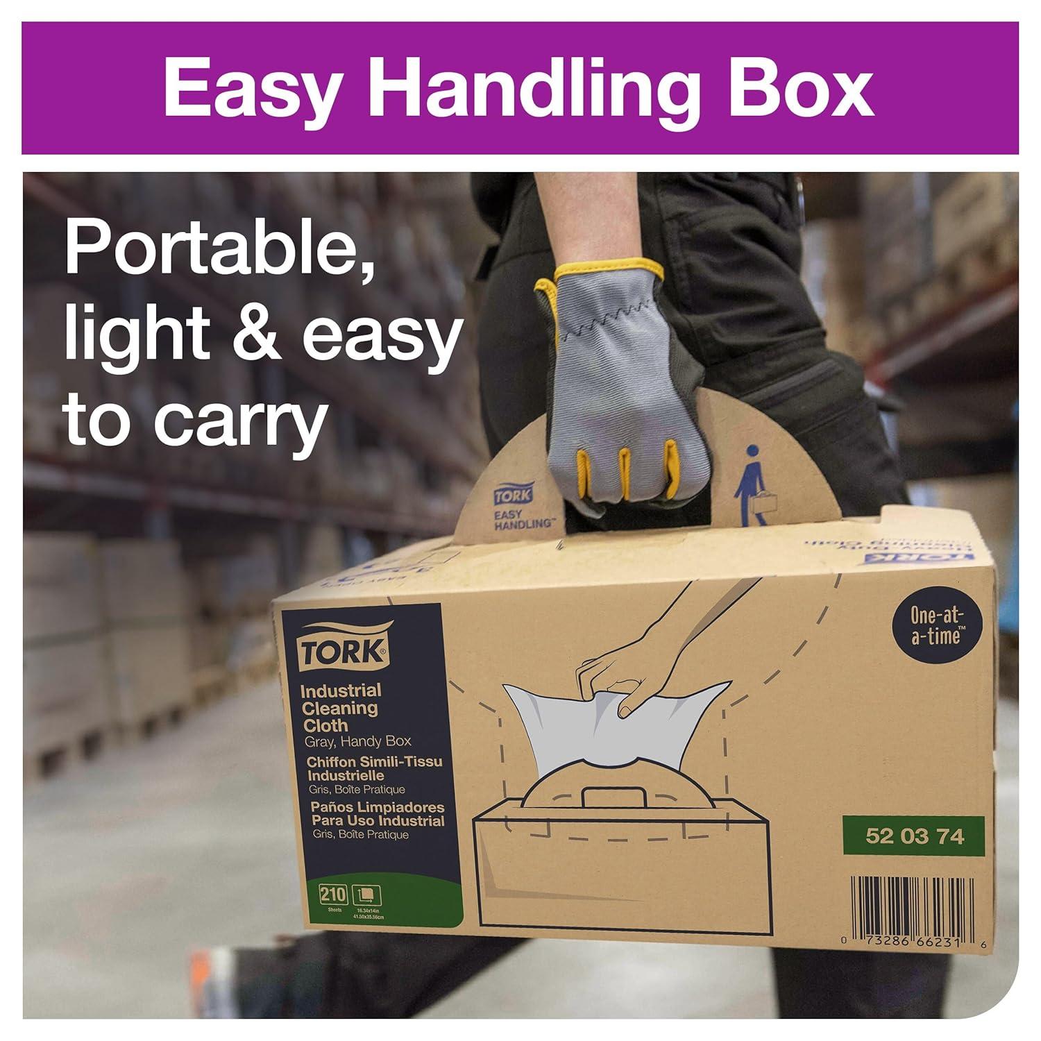 imageTork Industrial Cleaning Cloth Gray W7 OneataTime Dispensing 1 x 210 Cloths 520374