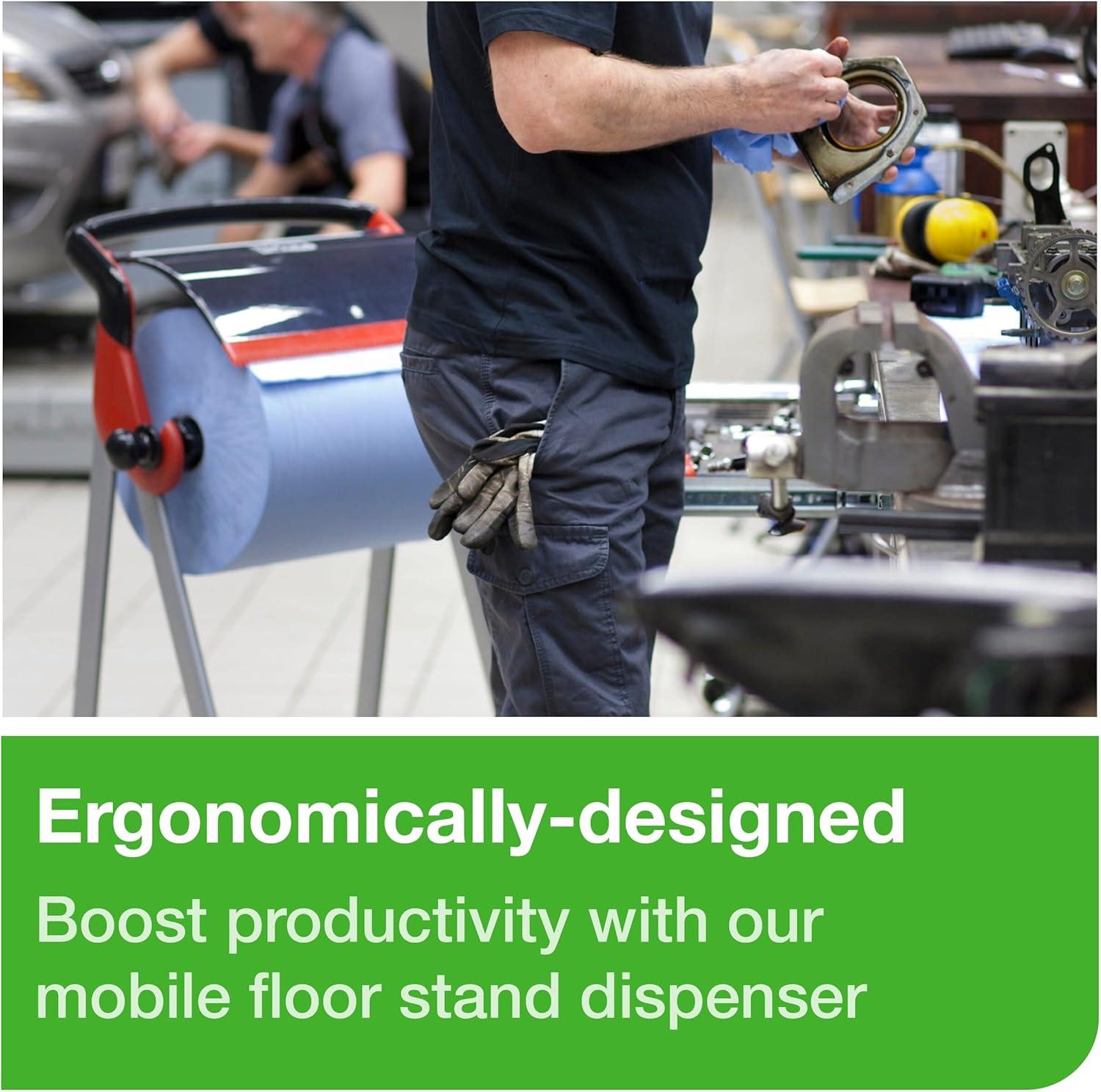 imageTork Industrial Floor Stand Paper Towel Roll Dispenser Red W1 Mobile 6520281Dispenser