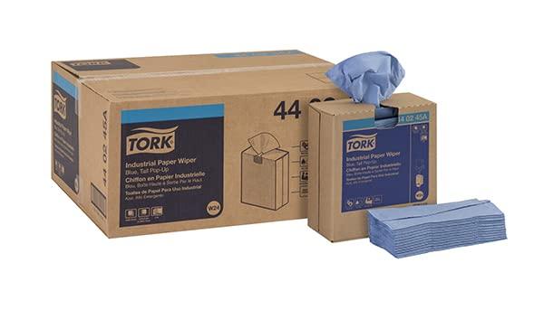 imageTork Industrial Paper Wiper Blue W24 Popup Box 10 x 90 Sheets 440245A