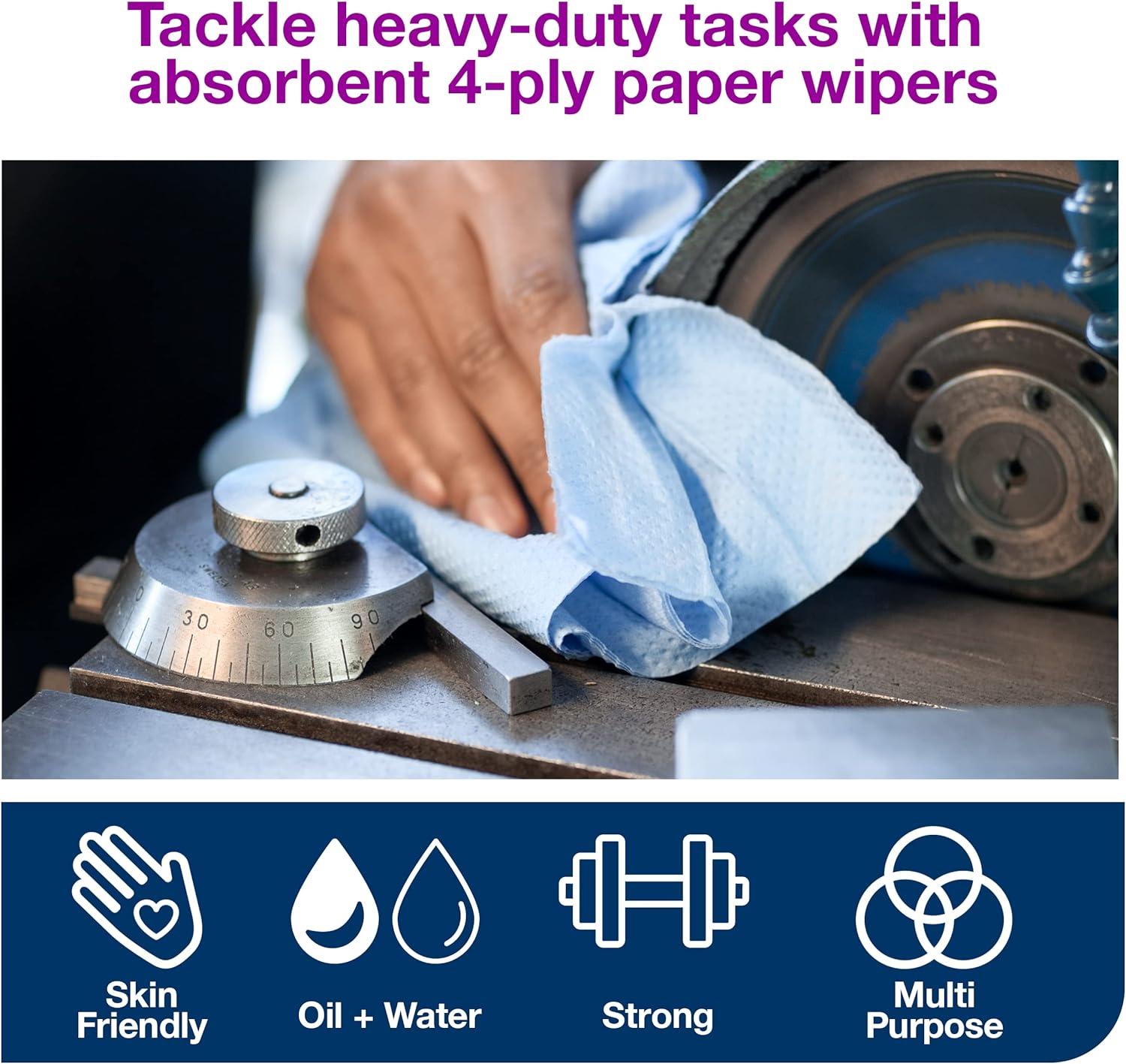 imageTork Industrial Wiper Blue W1W2 Centerfeed 2 x 375 Sheets 13244101Blue