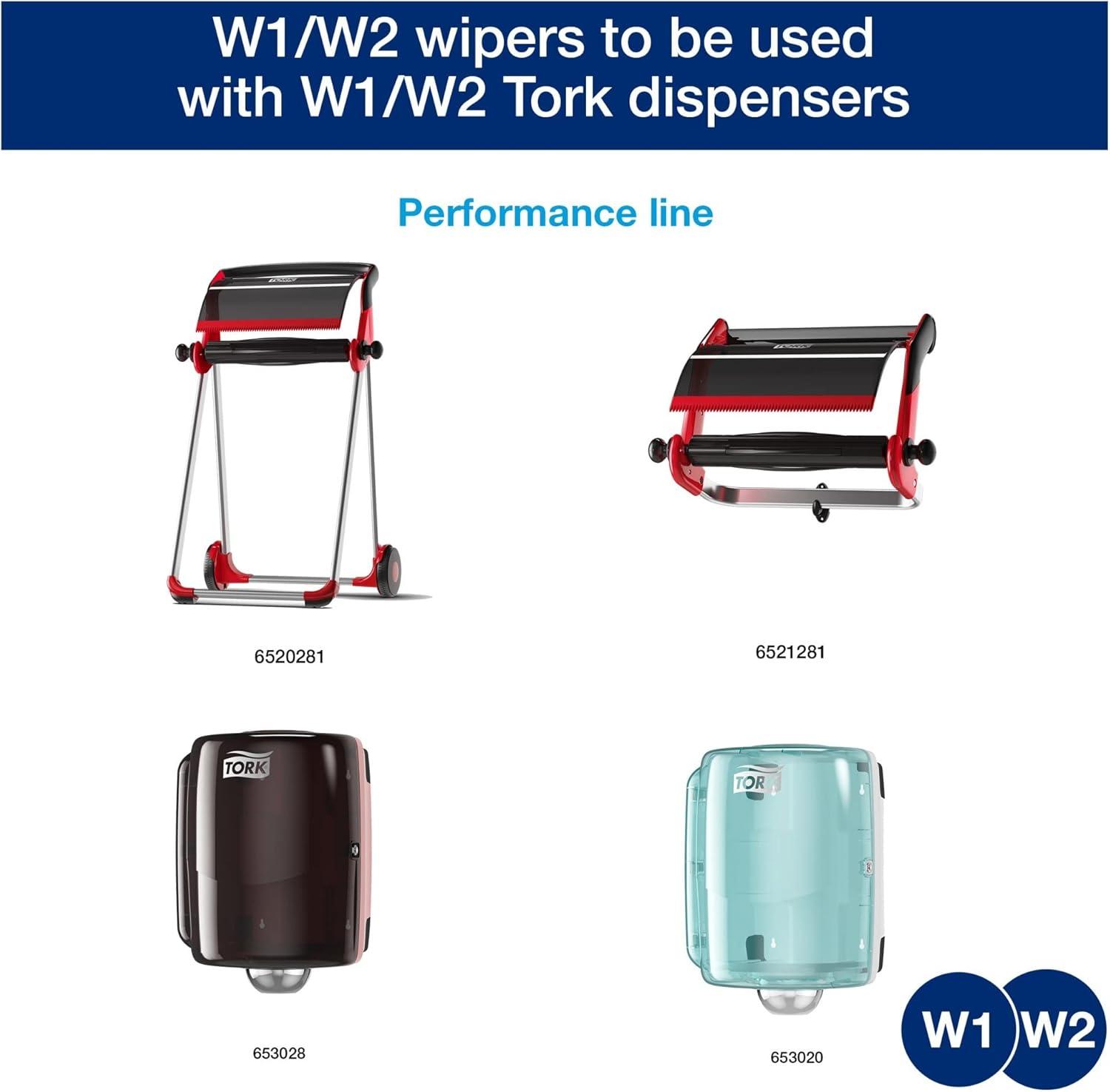 imageTork Industrial Wiper Blue W1W2 Centerfeed 2 x 375 Sheets 13244101Blue