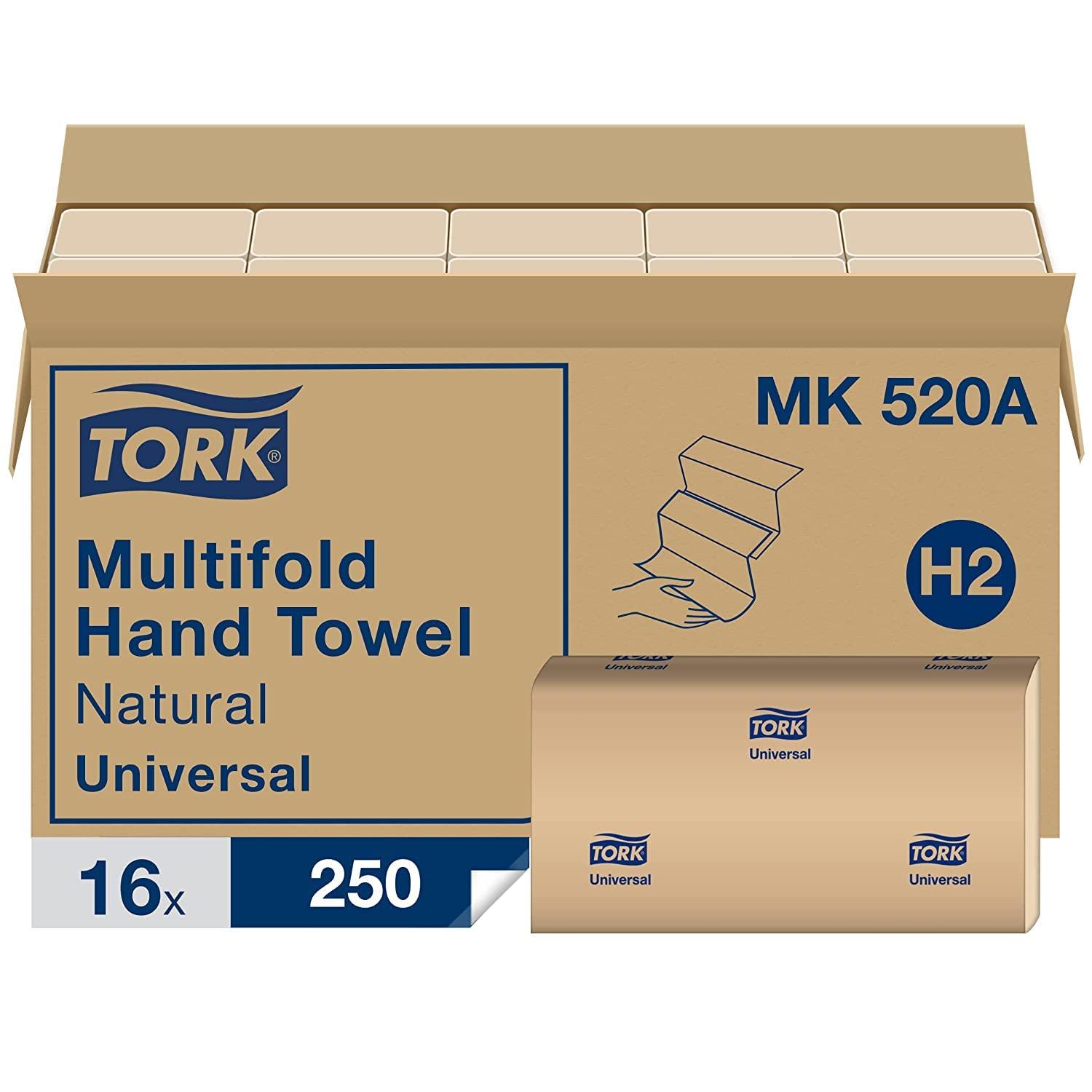 imageTork Jumbo Toilet Paper Roll White T22 Universal and Tork Multifold Hand Towel Natural H2 UniversalToilet Paper  Hand Towel
