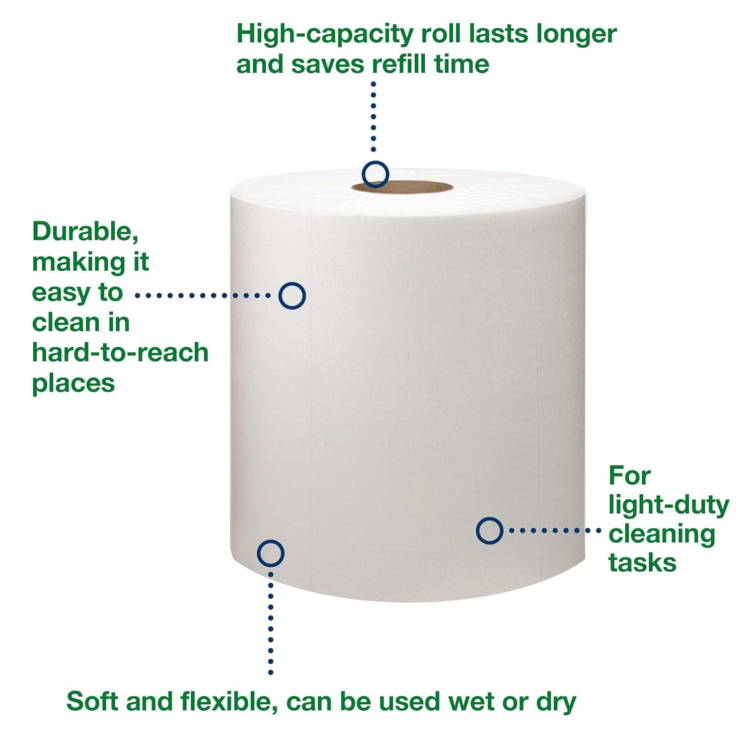 imageTork Light Duty Cleaning Cloth Giant Roll White W1 Use Wet or Dry 1 x 1450 Cloths 500105