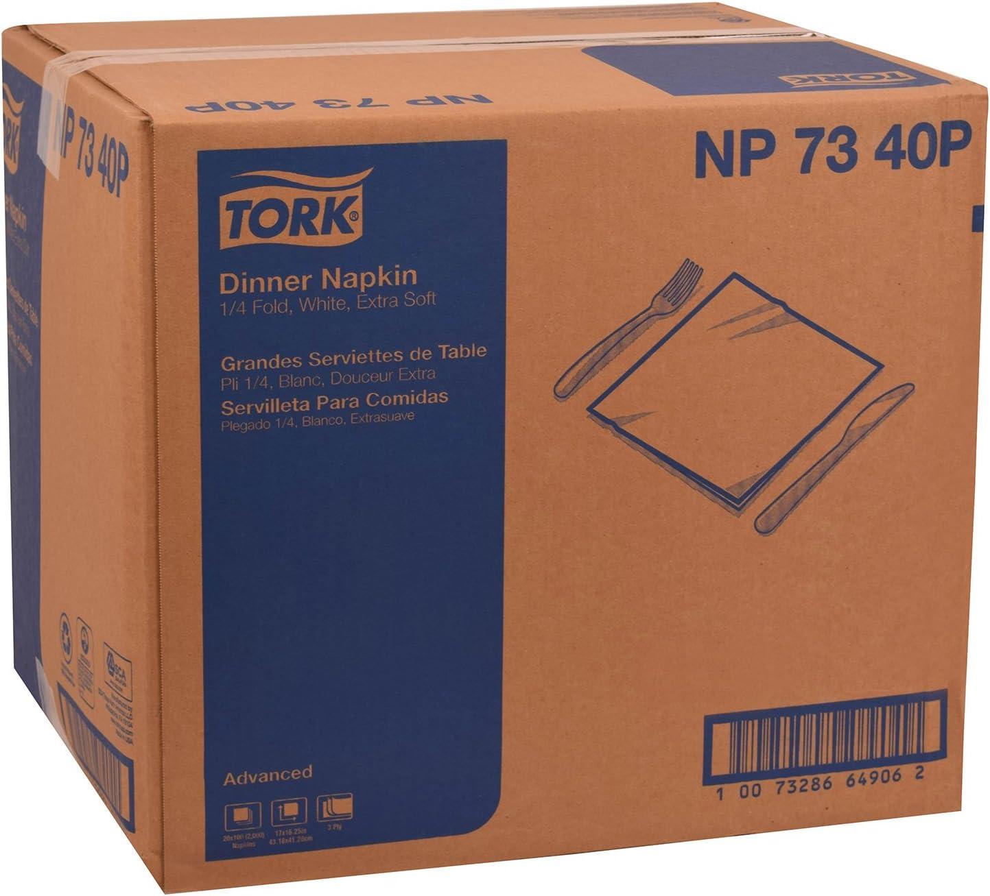 imageTork LinStyle Dinner Napkin White Flat Pack 1 x 1000 Napkins 716002Pack of 20