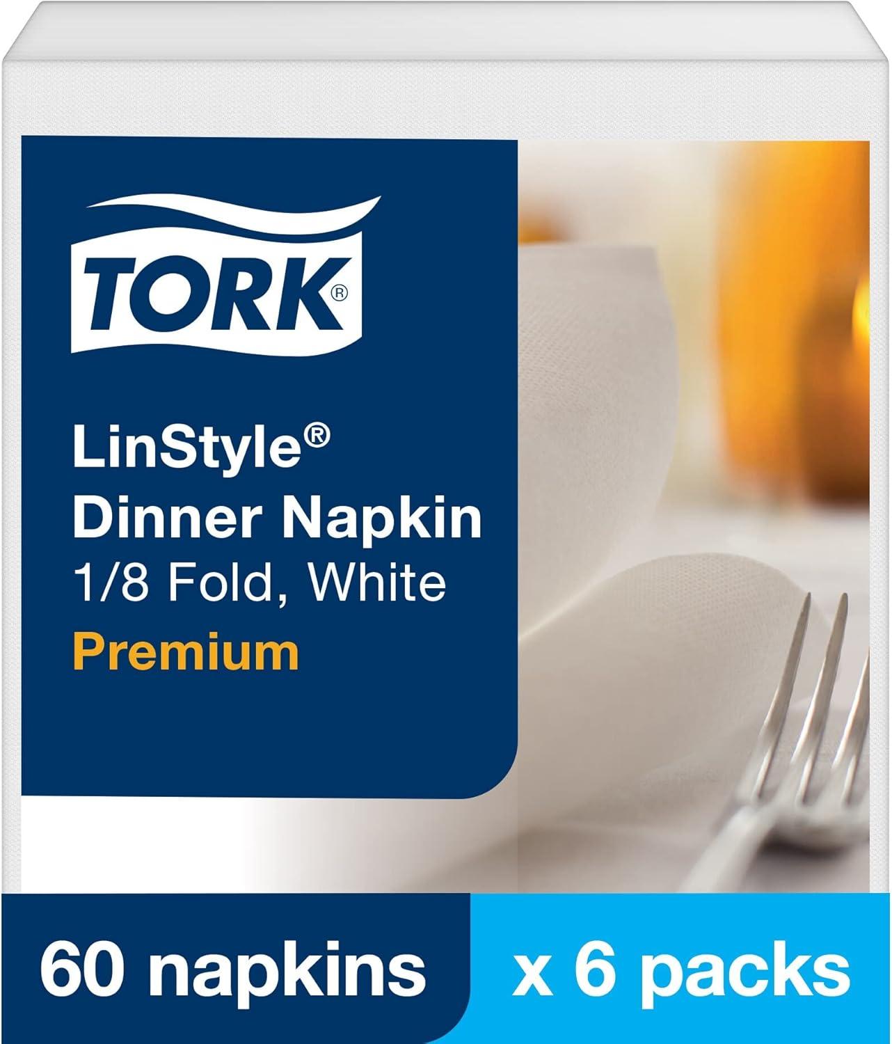 imageTork LinStyle Dinner Napkin White Flat Pack 1 x 1000 Napkins 716002Pack of 6