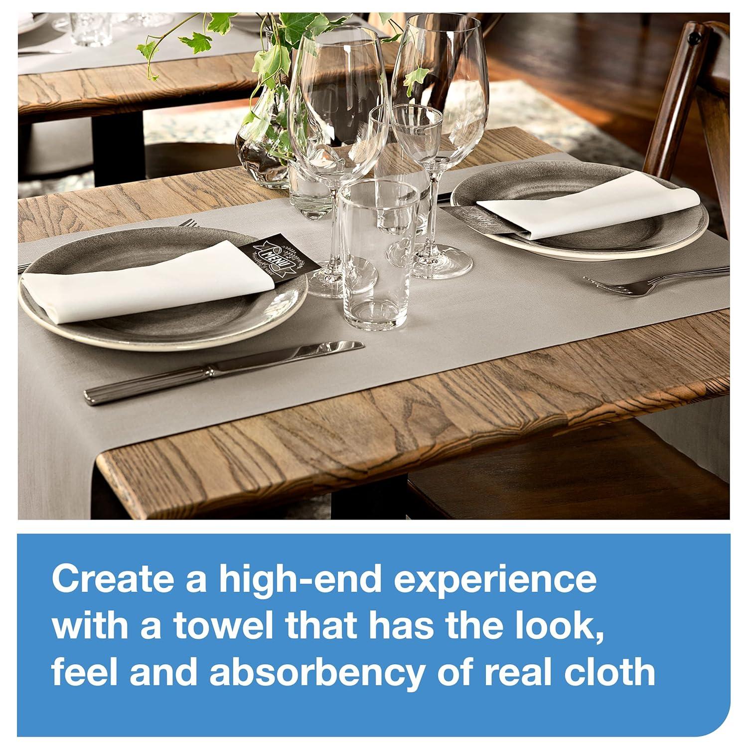 imageTork LinStyle White Guest Towel Absorbent 16 Fold 1ply 17quot x 12quot 8 x 80 towels NC7160P