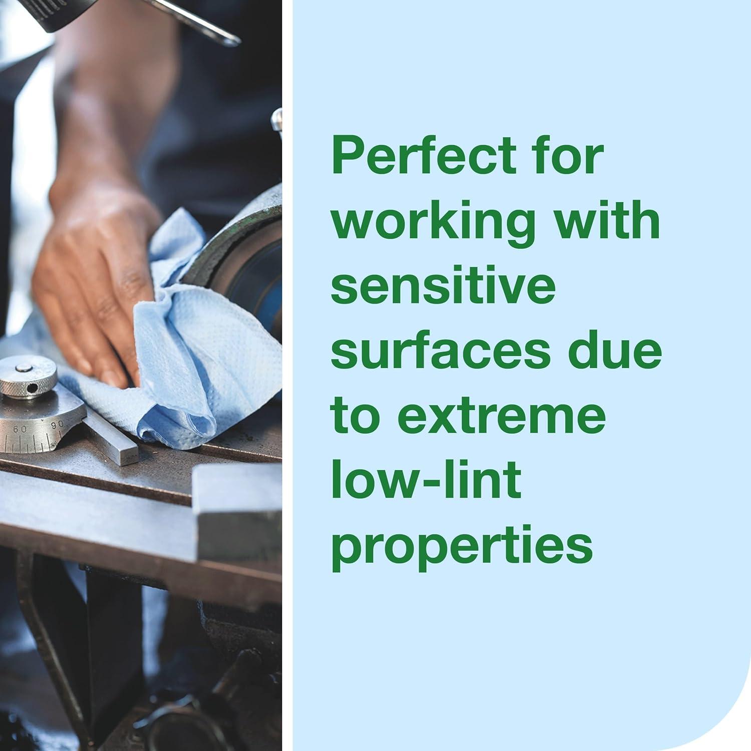 imageTork LowLint Cleaning Cloth Blue Flat Pack 1 x 250 Cloths 192481240 Count Pack of 4