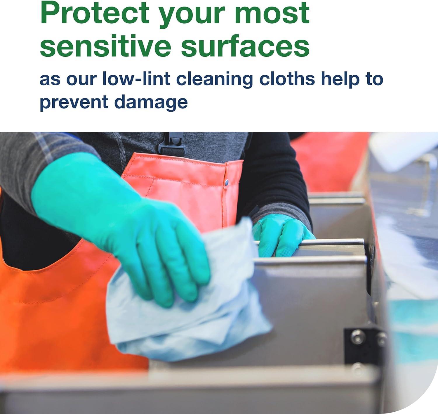 imageTork LowLint Cleaning Cloth Blue Flat Pack 1 x 250 Cloths 192481240 Count Pack of 4