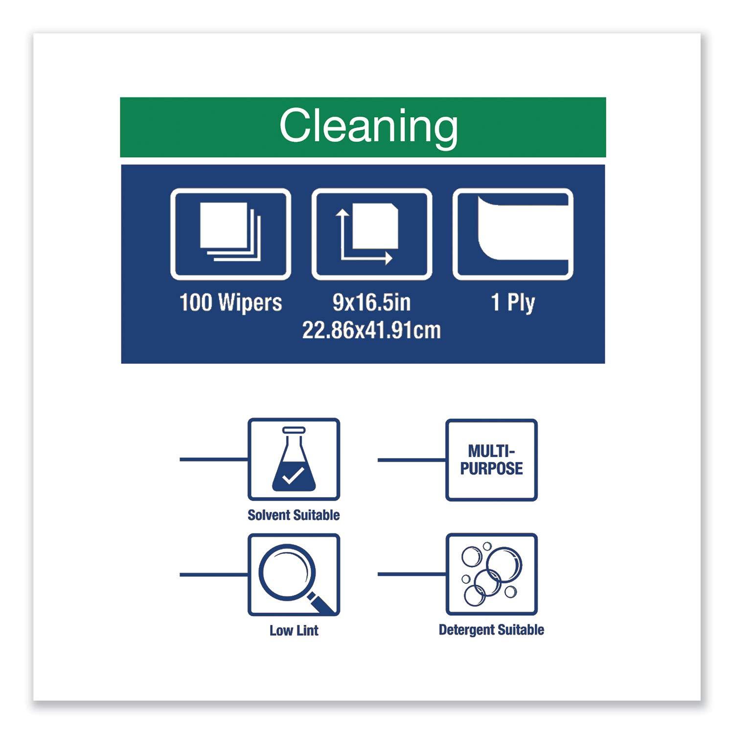 imageTork LowLint Cleaning Cloth Turquoise W24 TopPak 8 x 100 Cloths 192475