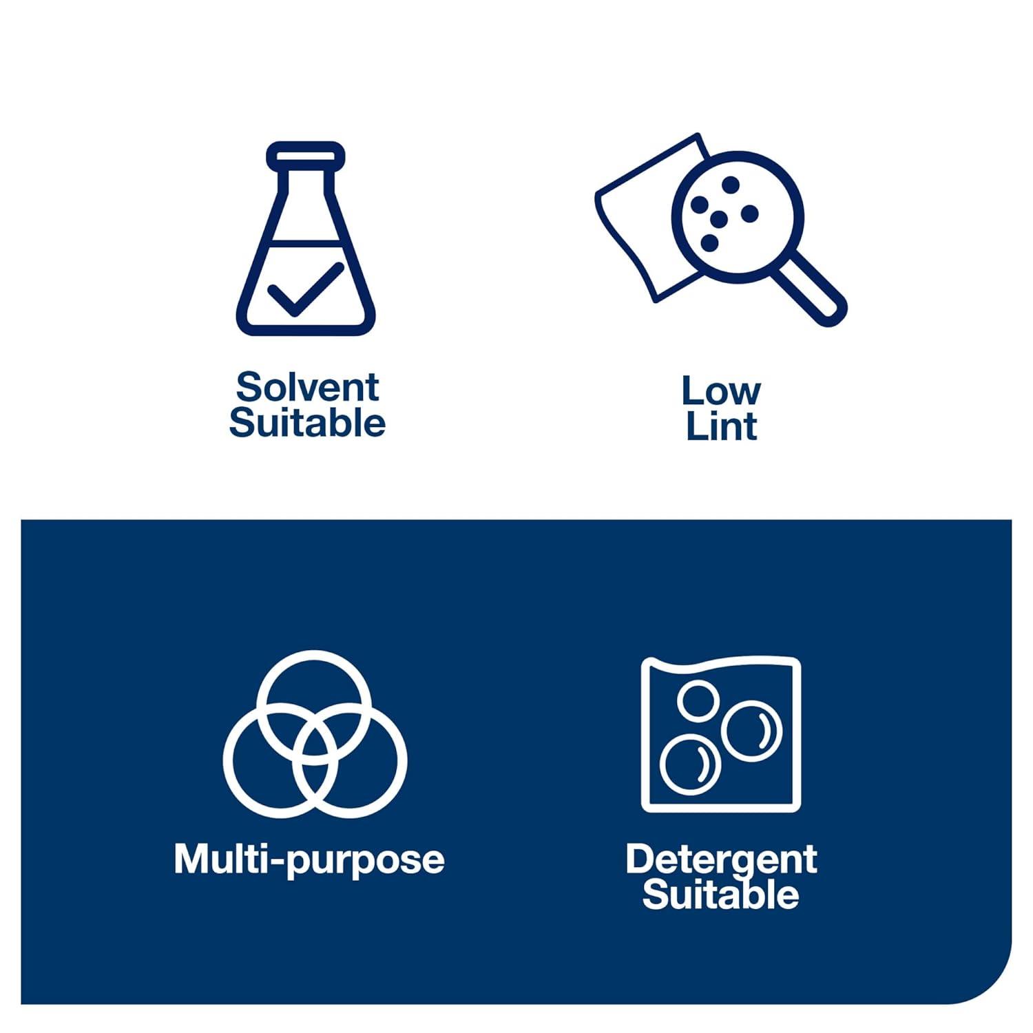 imageTork LowLint Disposable Cleaning Cloth Turquoise W4 Interfold 5 x 100 Cloths 192479