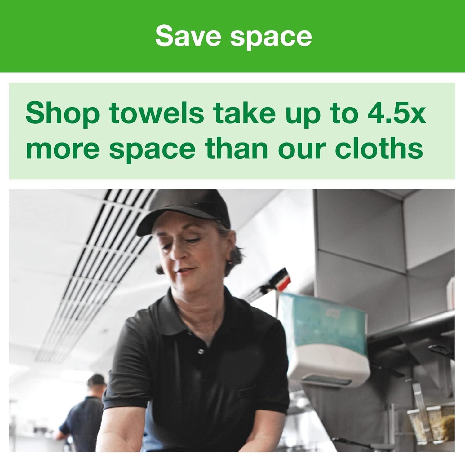 imageTork LowLint Disposable Cleaning Cloth Turquoise W4 Interfold 5 x 100 Cloths 192479