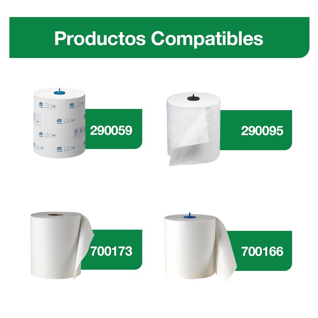 imageTork Matic Paper Hand Towel Roll Dispenser Stainless Steel H1 OneataTime Dispensing Image Range 461002Dispenser