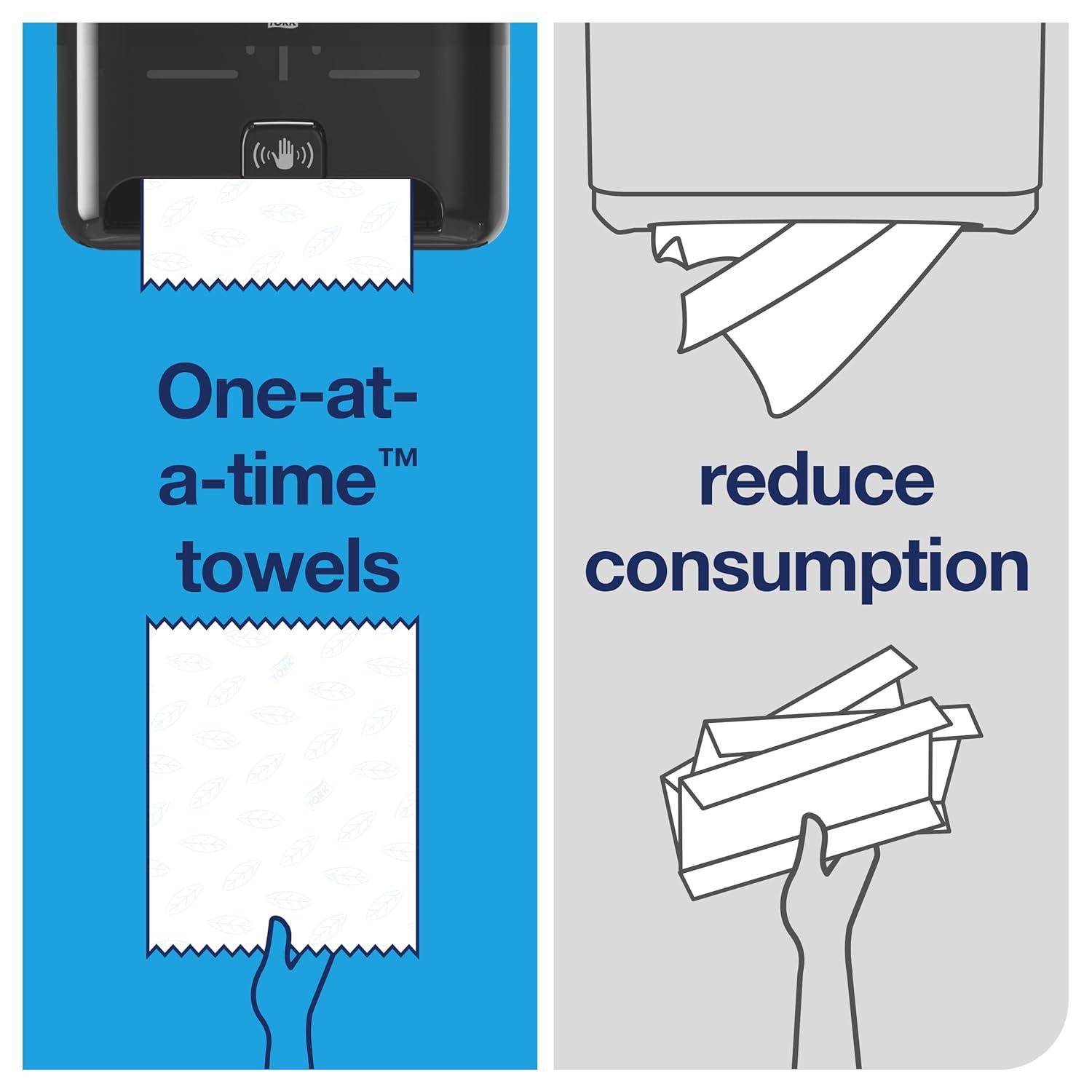 imageTork Matic Paper Towel Dispenser Intuition Sensor Black Elevation H1 noncontact OneataTime dispensing 5511282Old Version  Black