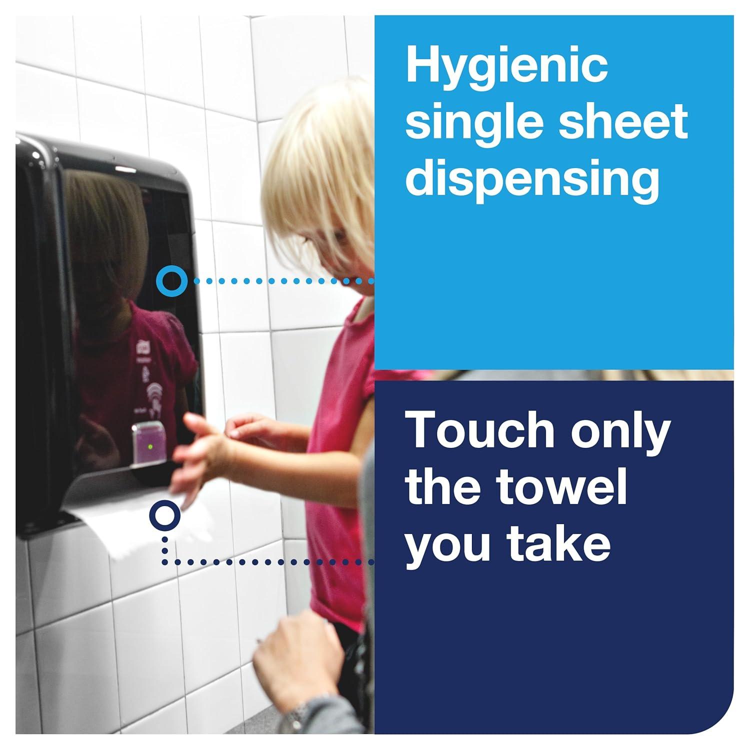 imageTork Matic Paper Towel Dispenser Intuition Sensor Black Elevation H1 noncontact OneataTime dispensing 5511282Old Version  Black