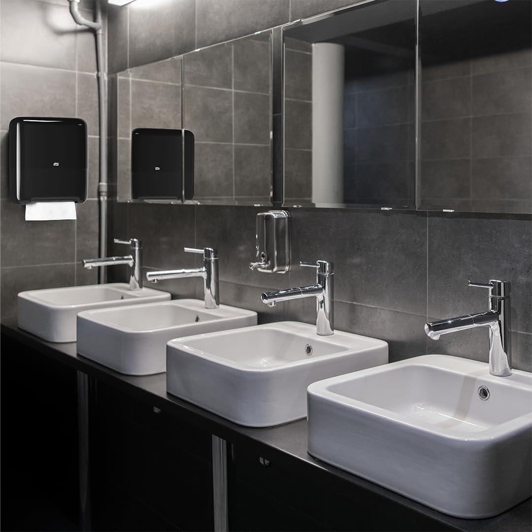 imageTork Matic Paper Towel Dispenser White H1 OneataTime Dispensing Elevation Range 5510202Dispenser  Black