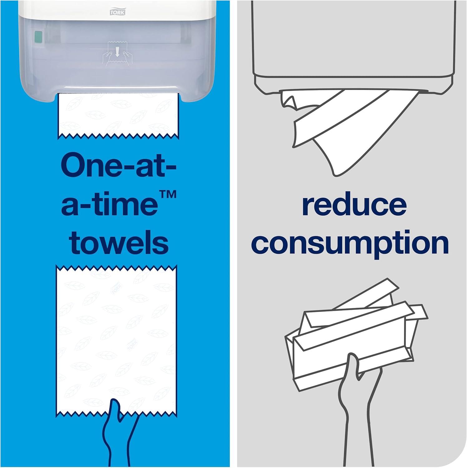 imageTork Matic Paper Towel Dispenser White H1 OneataTime Dispensing Elevation Range 5510202Dispenser  White