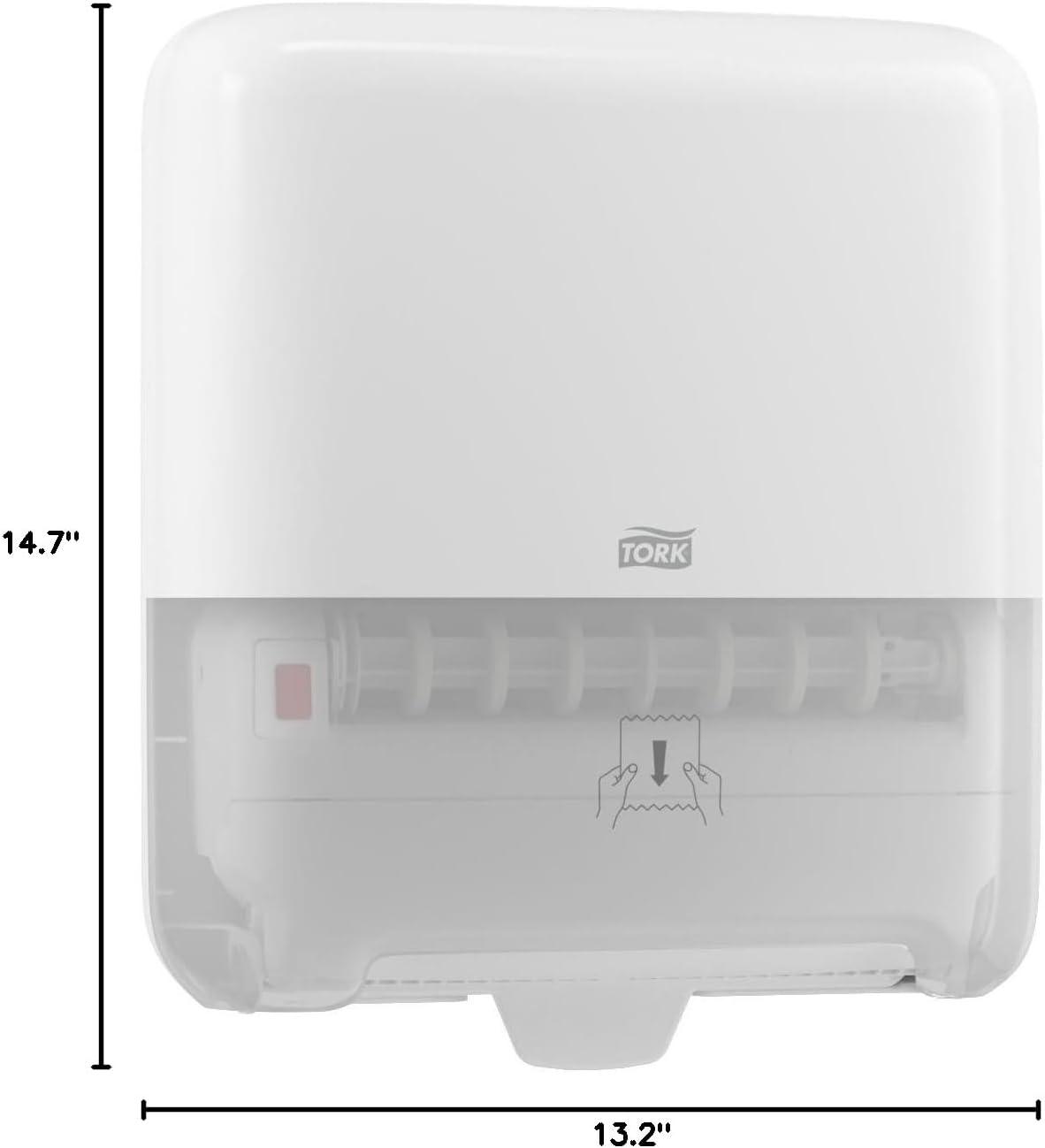 imageTork Matic Paper Towel Dispenser White H1 OneataTime Dispensing Elevation Range 5510202Dispenser  White