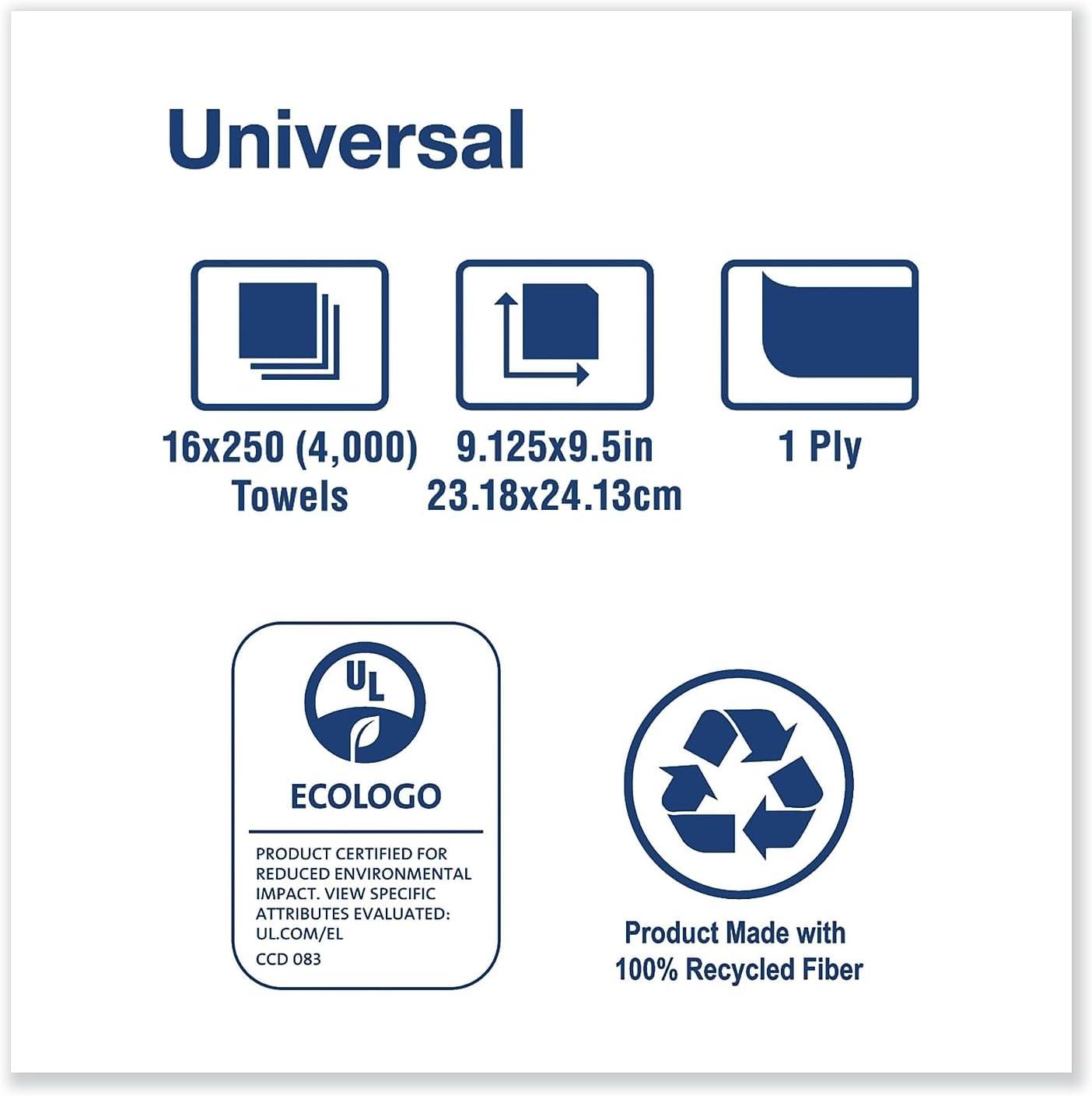 imageTork Multifold Hand Towel Natural H2 Universal 100 Recycled Fibers 16 x 250 Sheets MK530ANatural