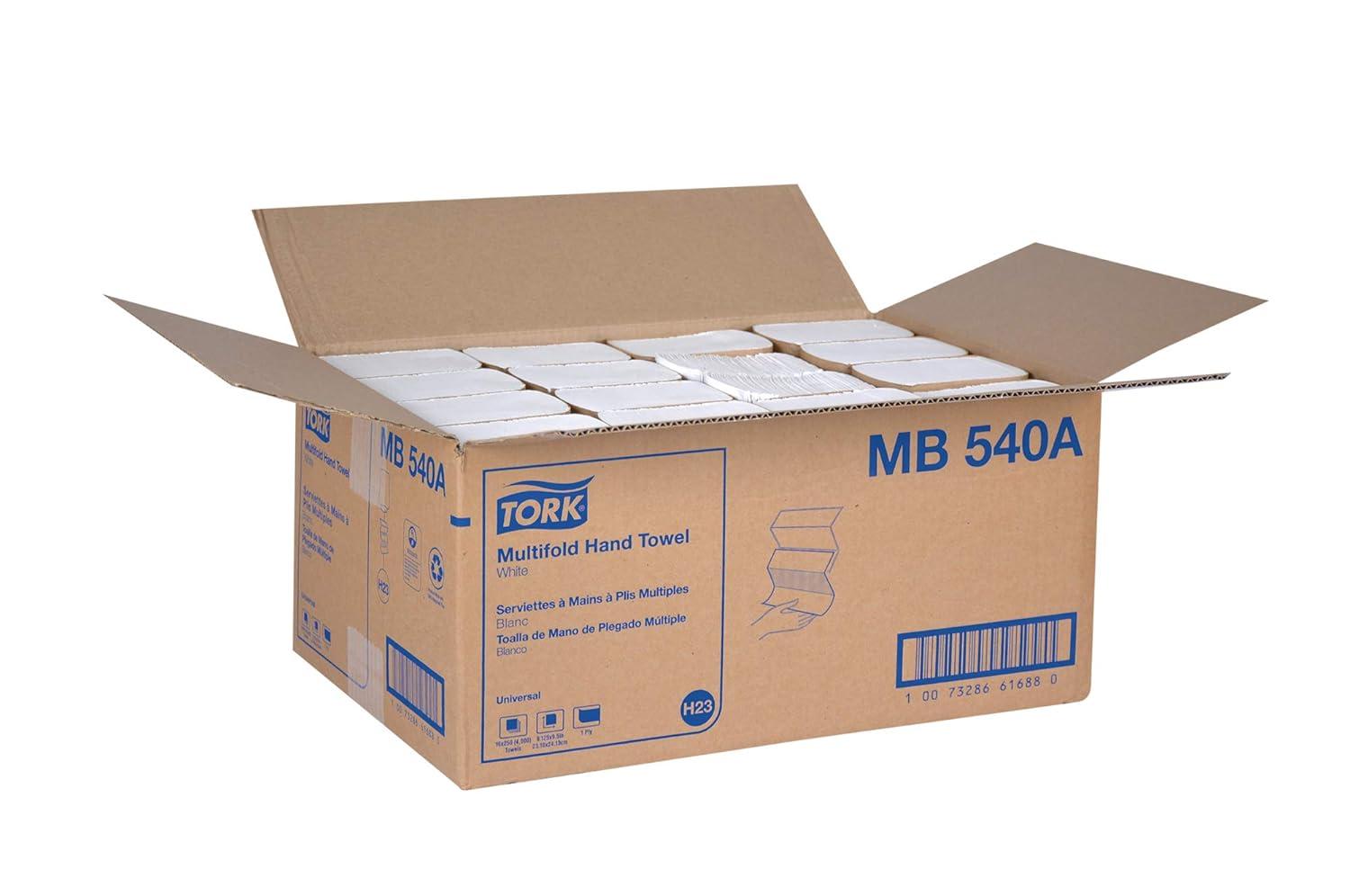 imageTork Multifold Hand Towel White H2 Universal 100 Recycled Fibers 16 x 250 Towels MB540A16 x 250 Hand Towels