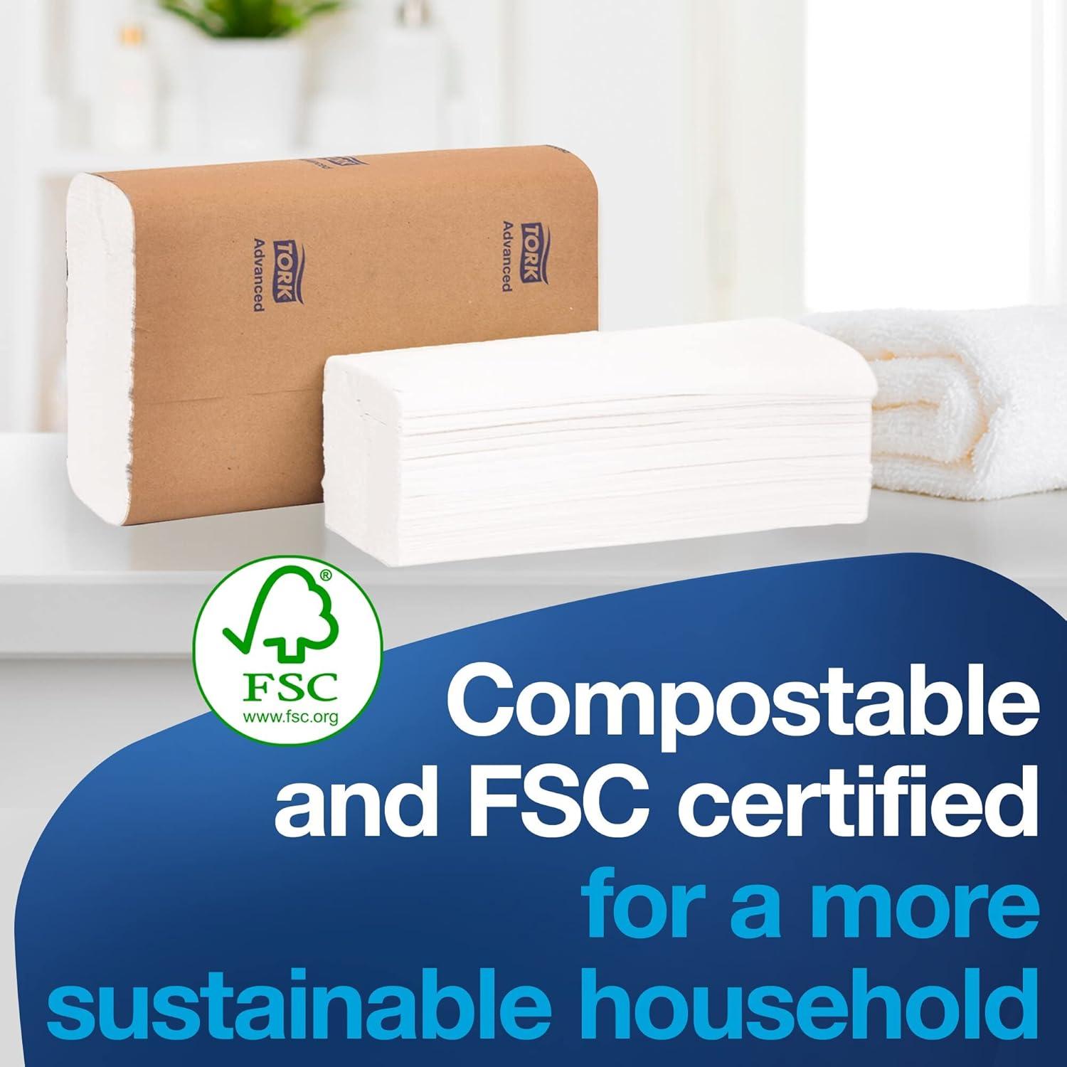 imageTork Multifold Hand Towel White Premium Quality 250 Towels per Pack 12 Packs Fits H2 Towel Dispensers16 pack