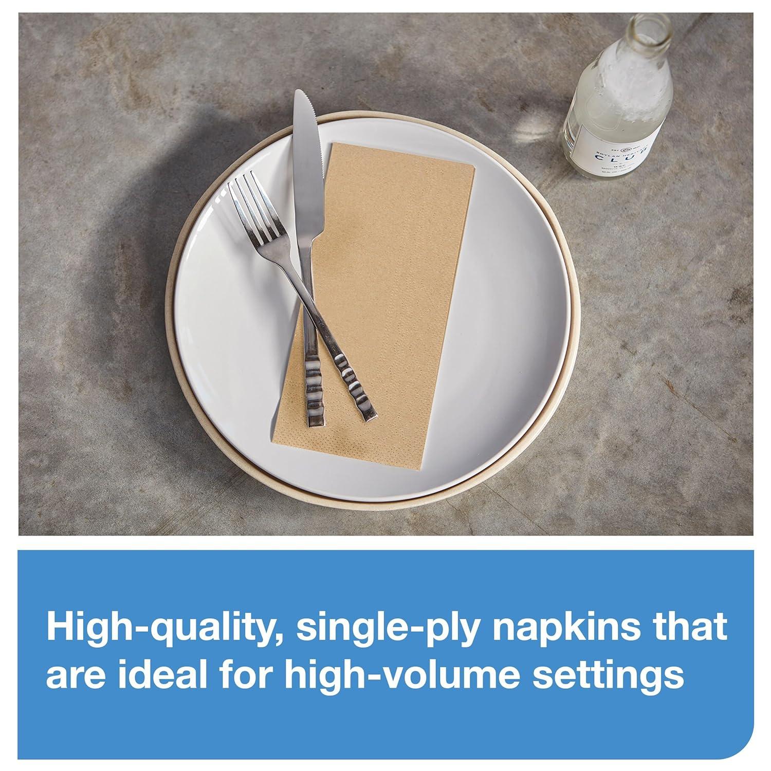 imageTork Natural Dinner Napkin 18 Fold 1ply 17quot x 15quot 12 x 250 napkins N5186Beige