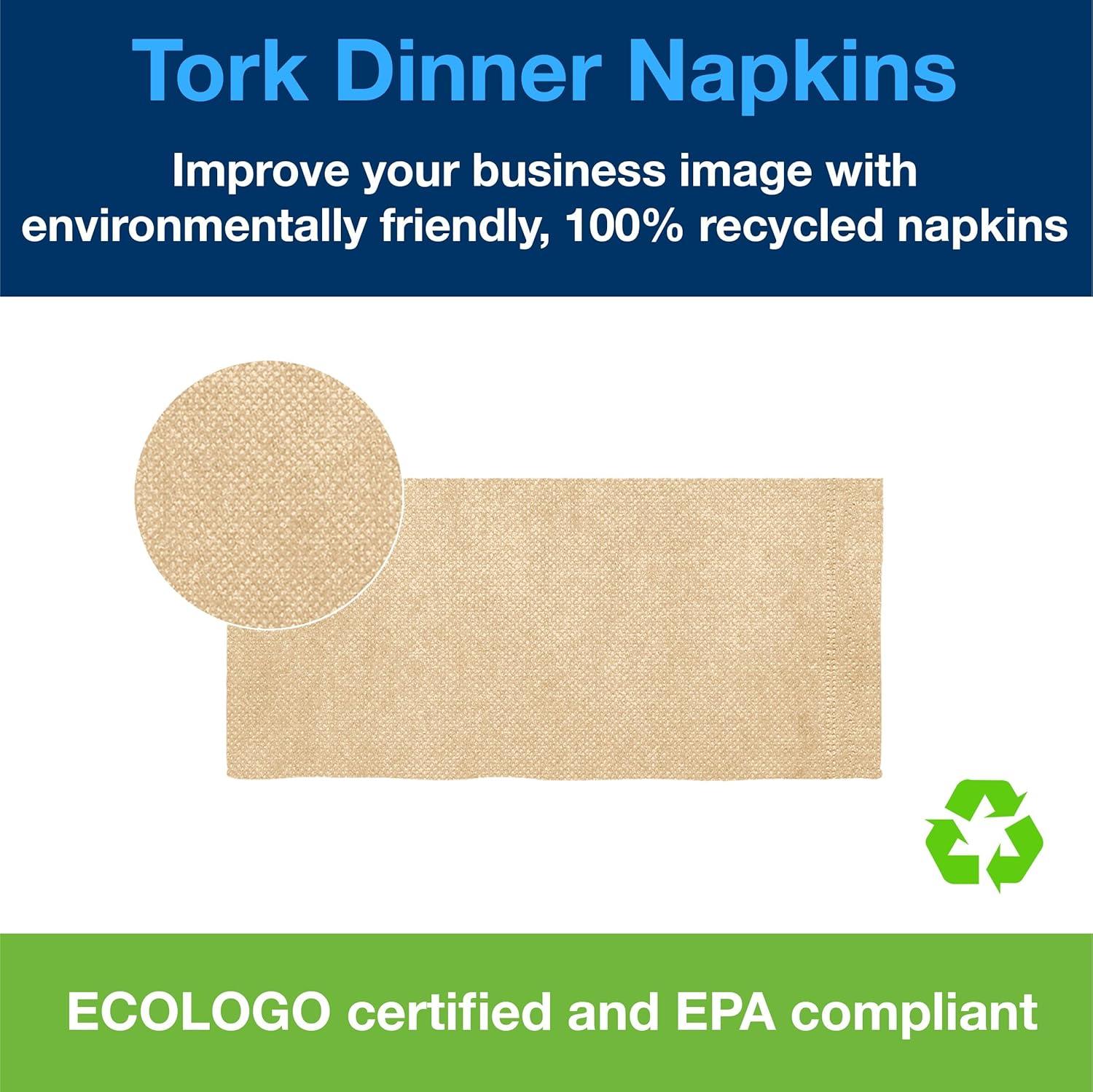 imageTork Natural Dinner Napkin 18 Fold 1ply 17quot x 15quot 12 x 250 napkins N5186Beige