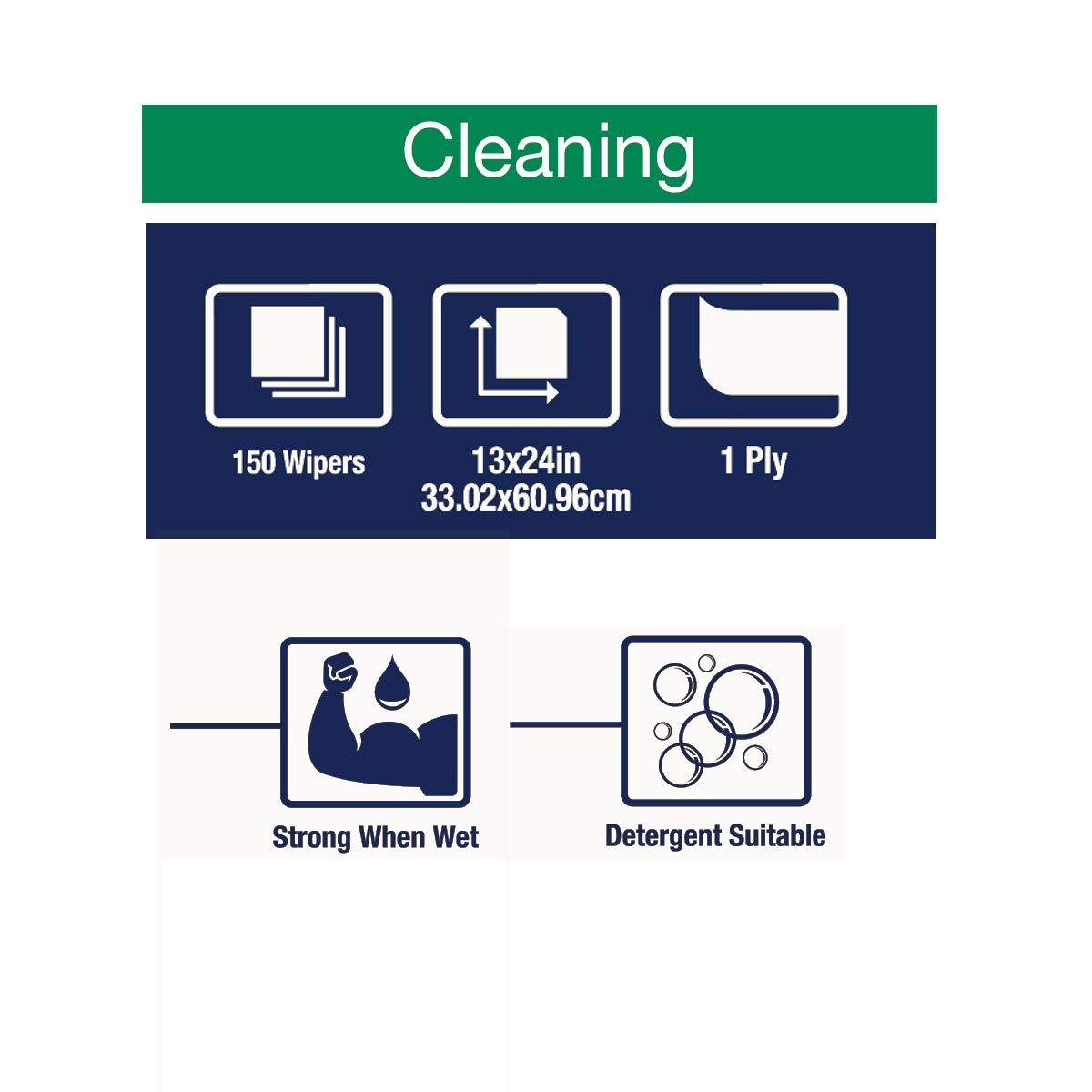 imageTork Odor Resistant Foodservice Cloth Blue 14 Folded 1 x 150 Sheets 192192