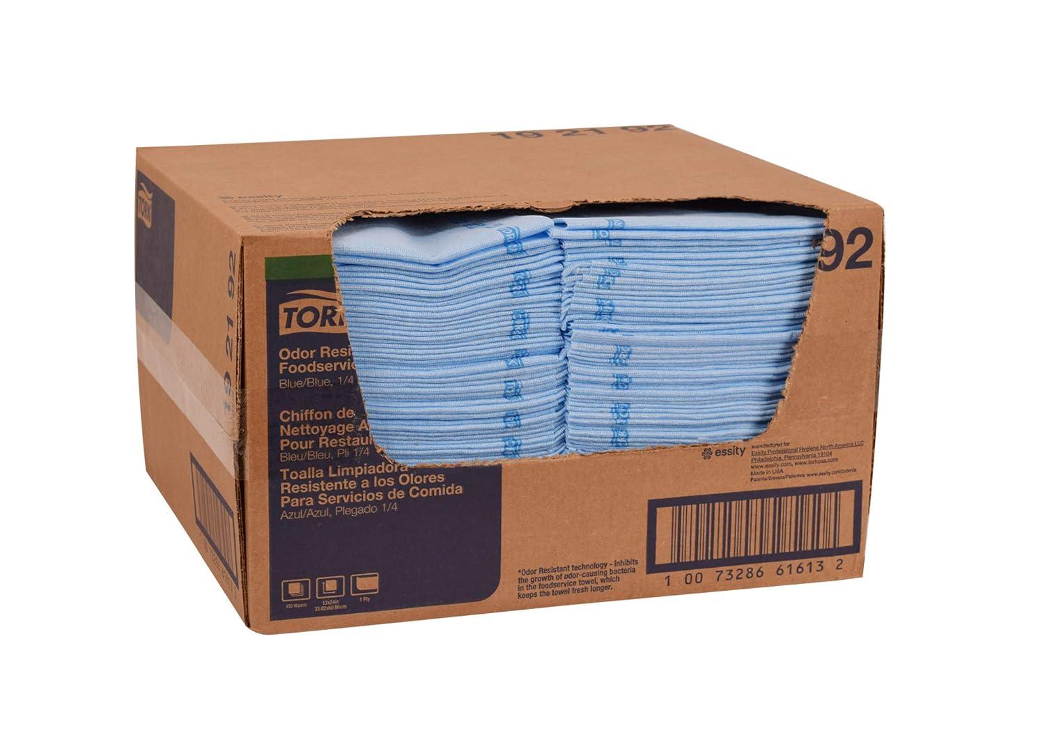 imageTork Odor Resistant Foodservice Cloth Blue 14 Folded 1 x 150 Sheets 192192