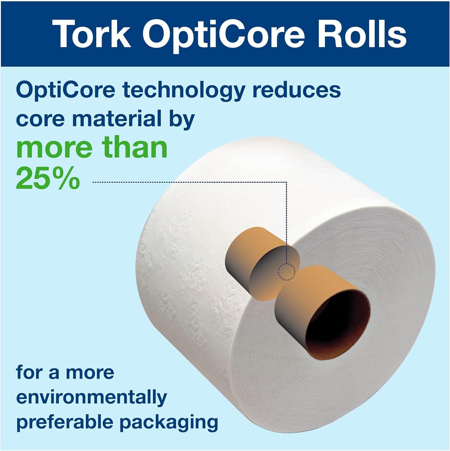 imageTork OptiCore Midsize Toilet Paper Roll White T11 Premium 2ply 36 x 800 sheets 106390800 sheet Pack of 36