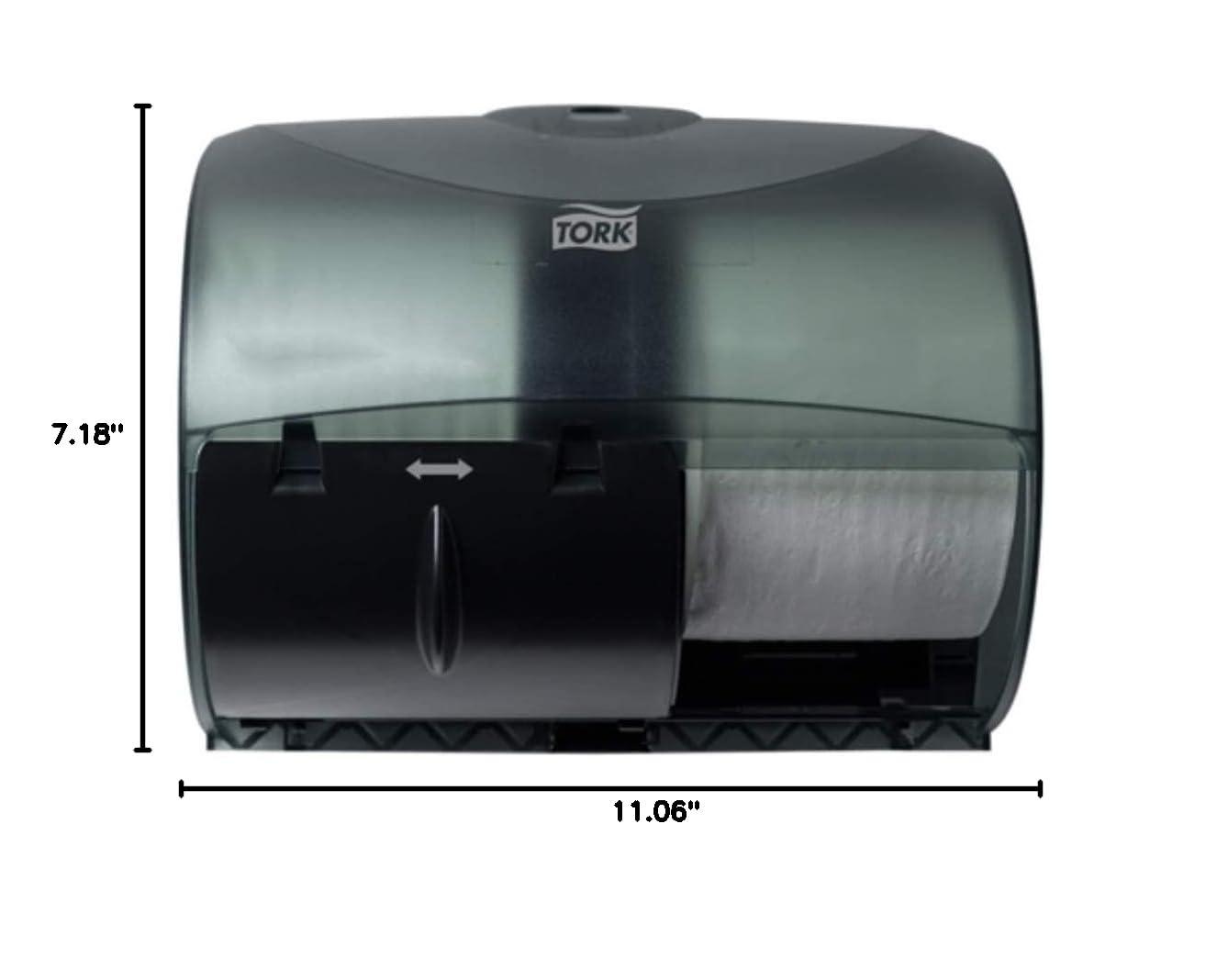 imageTork OptiCore Twin Toilet Paper Roll Dispenser Black T11 High Capacity 565728