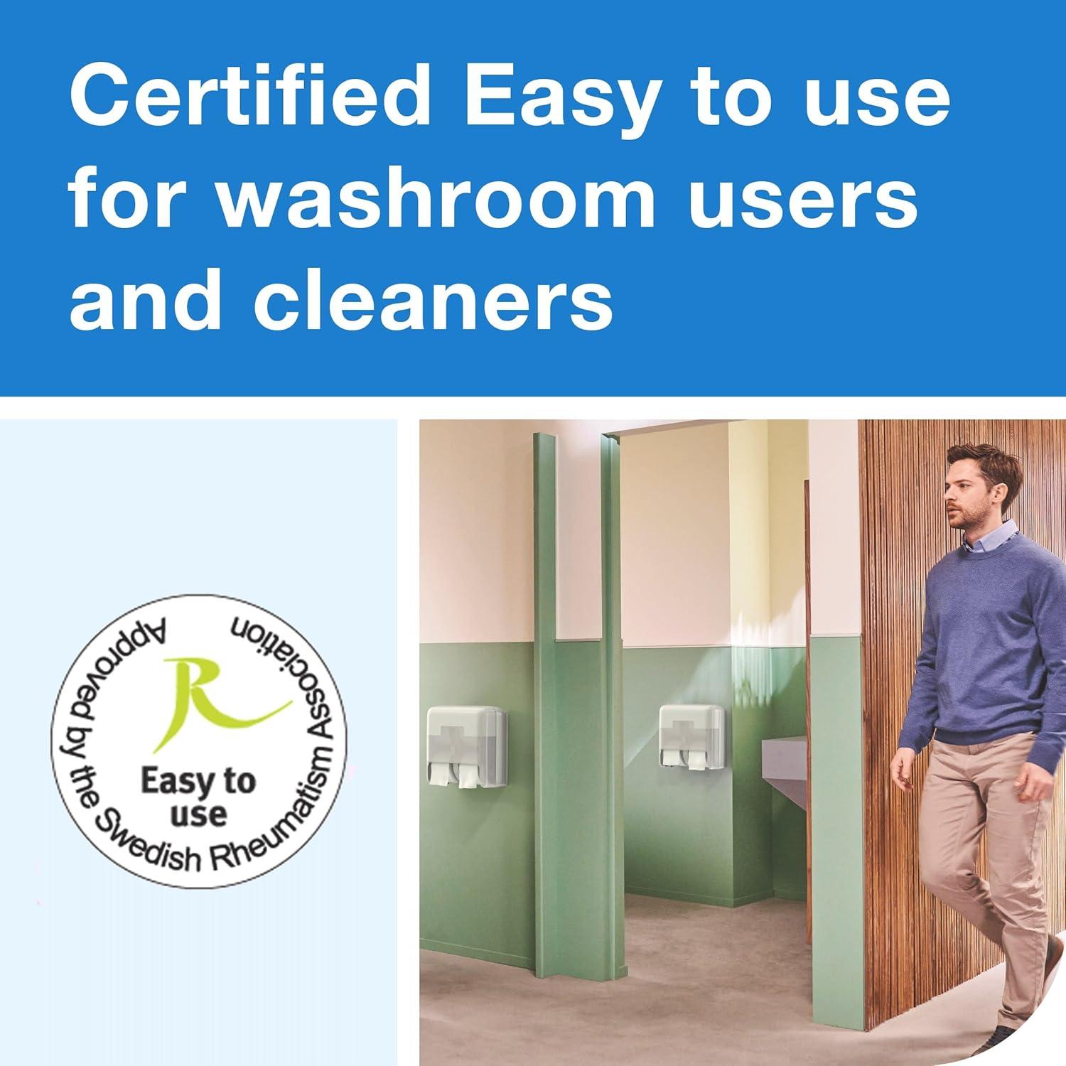 imageTork OptiServe 4Roll Coreless Toilet Paper Dispenser White T7T5 Vertical Dispenser Elevation Design 473620