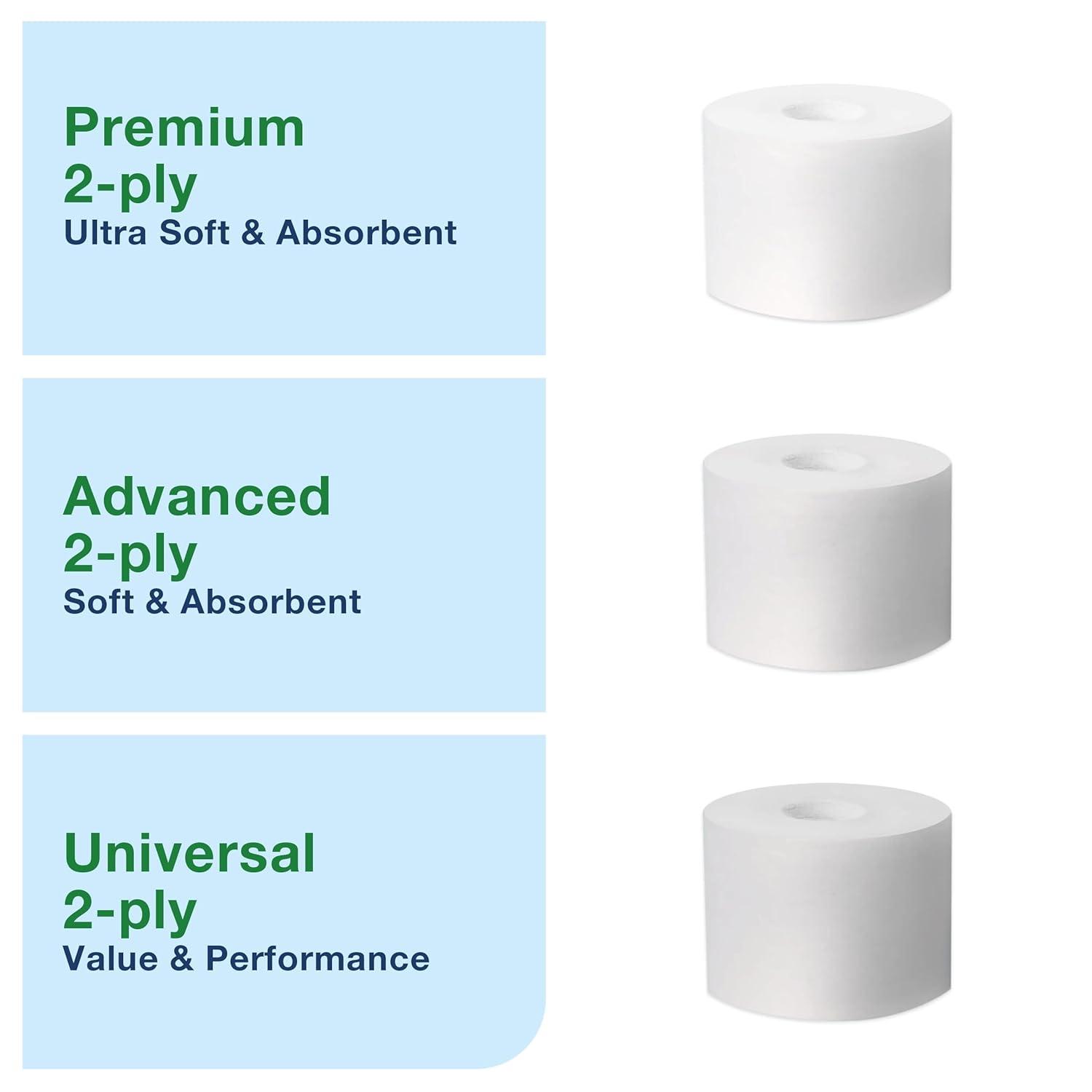 imageTork OptiServe 4Roll Coreless Toilet Paper Dispenser White T7T5 Vertical Dispenser Elevation Design 473620