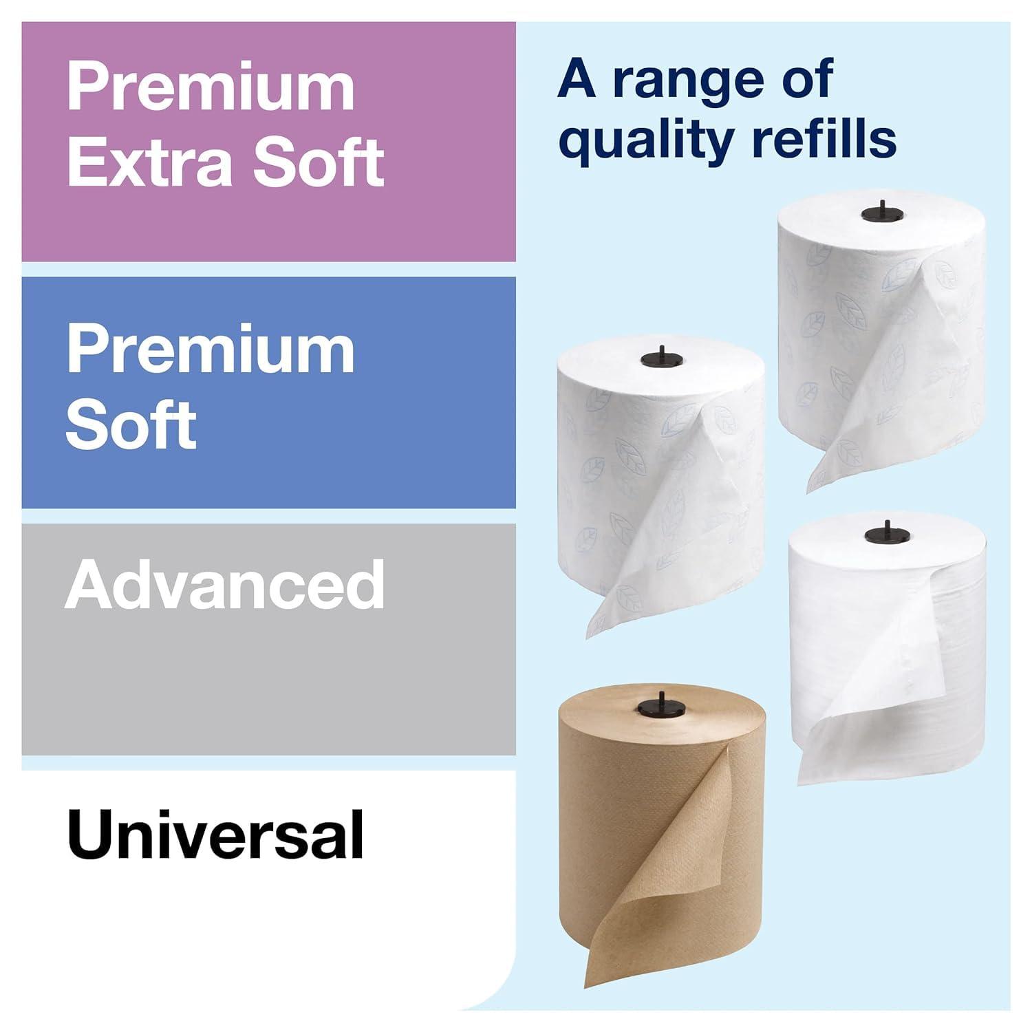 imageTork Paper Hand Towel Dispenser Stainless Steel  H1  Refill  Universal Hand Towel Roll Pack of 6