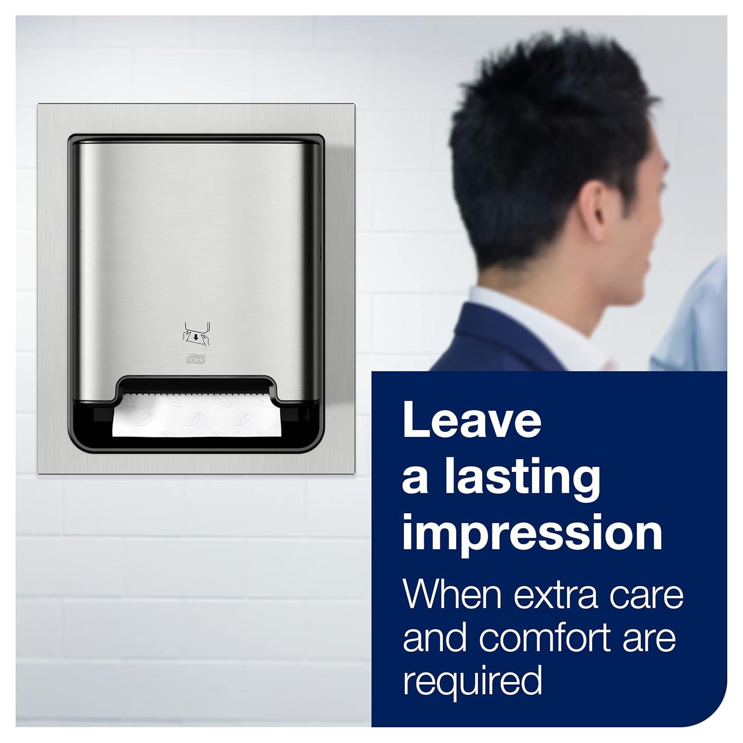 imageTork Paper Hand Towel Dispenser Stainless Steel  H1  Refill  Universal Paper Hand Towel Rolls 6 Rolls