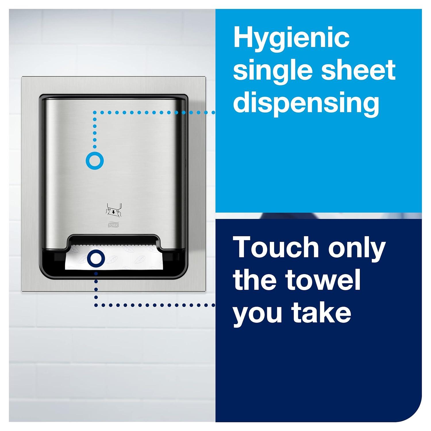 imageTork Paper Hand Towel Dispenser Stainless Steel  H1  Refill  Universal Paper Hand Towel Rolls 6 Rolls