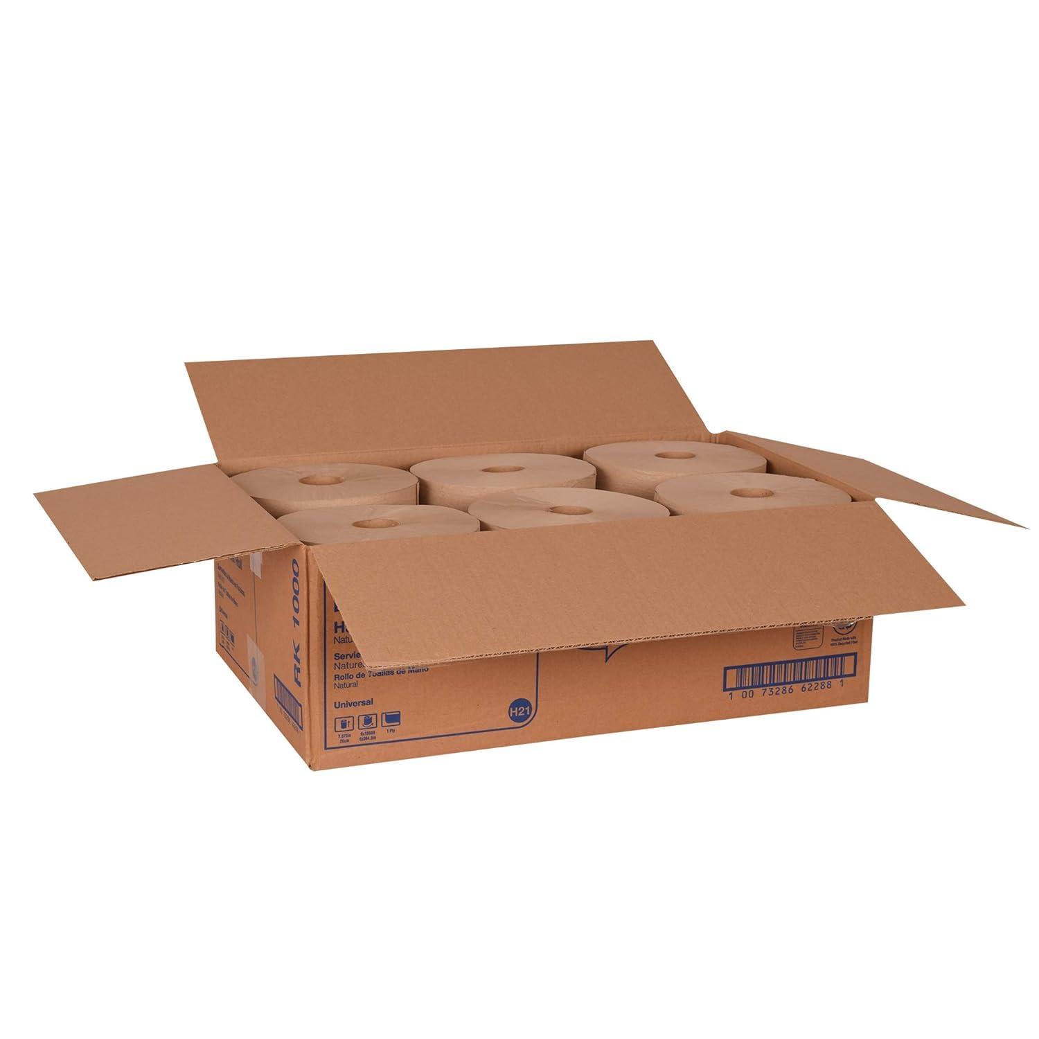 imageTork Paper Hand Towel Roll Natural H21 Universal 100 Recycled Fiber 6 Rolls x 1000 ft RK1000