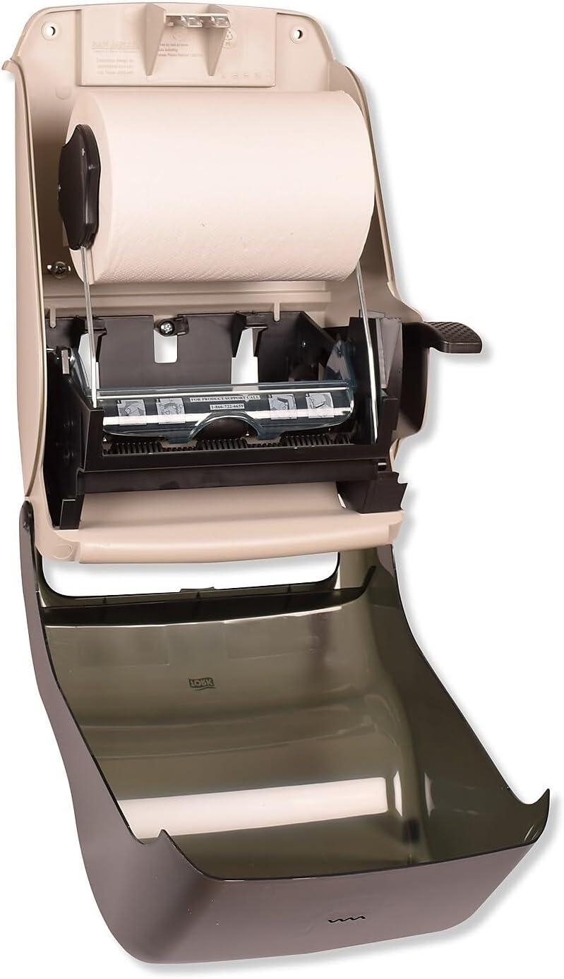 imageTork Paper Towel Dispenser Smoke H21 Lever Auto Transfer PushDown Handle HighCapacity Translucent 84TRDispenser  H21
