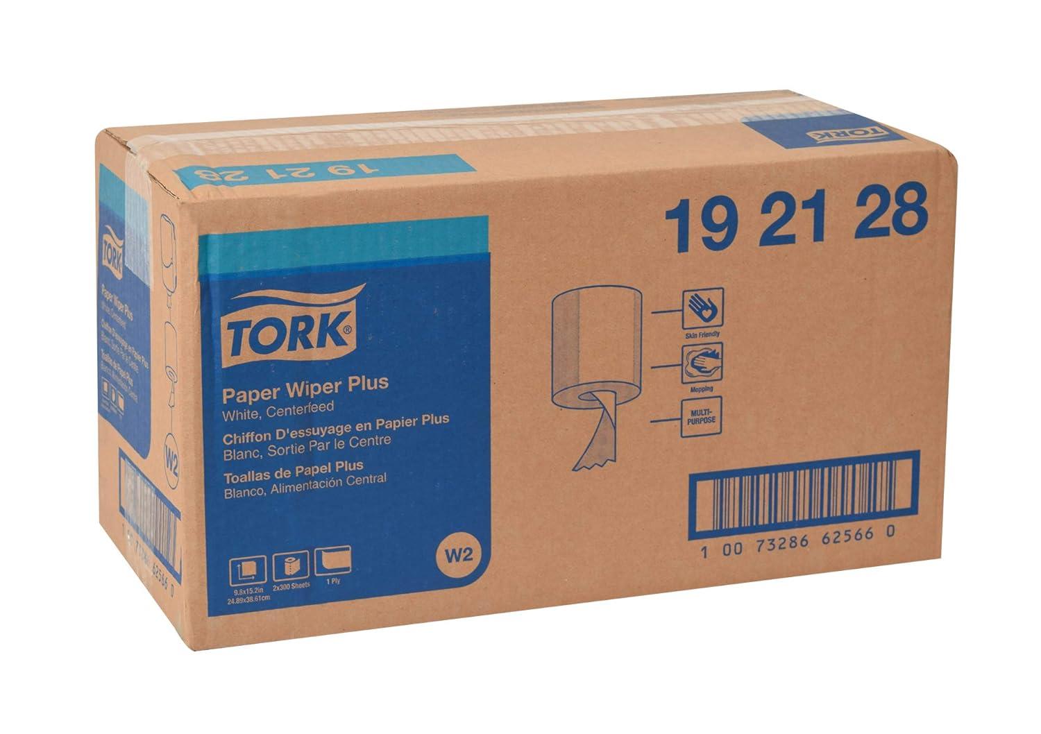 imageTork Paper Wiper Plus White W2 2 x 300 Sheets 192128