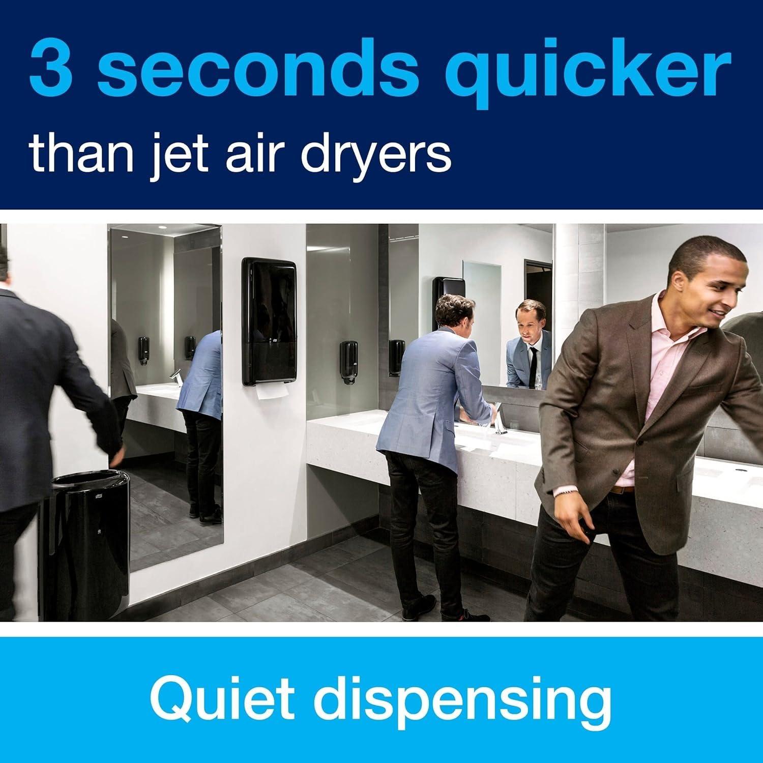 imageTork PeakServe Continuous Hand Towel Dispenser Black H5 High Capacity Elevation Range 552528  Tork PeakServe Continuous Hand Towel White H5 Advanced Compressed 12 x 410 sheets 105065