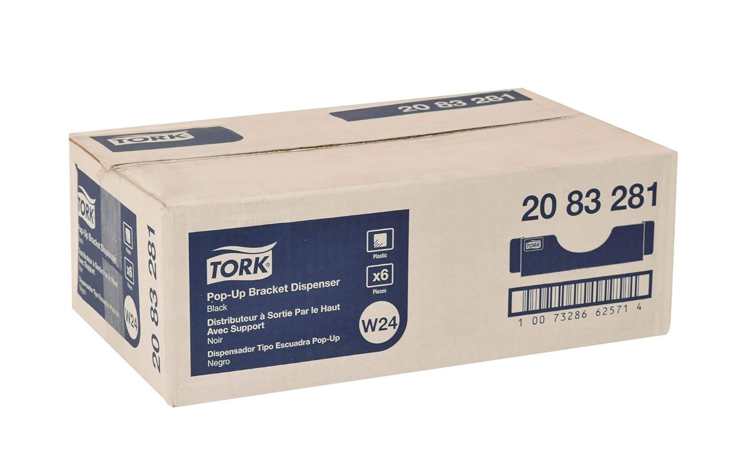 imageTork PopUp Wiper Bracket Paper Towel Dispenser Black W24 Portable 2083281 x6