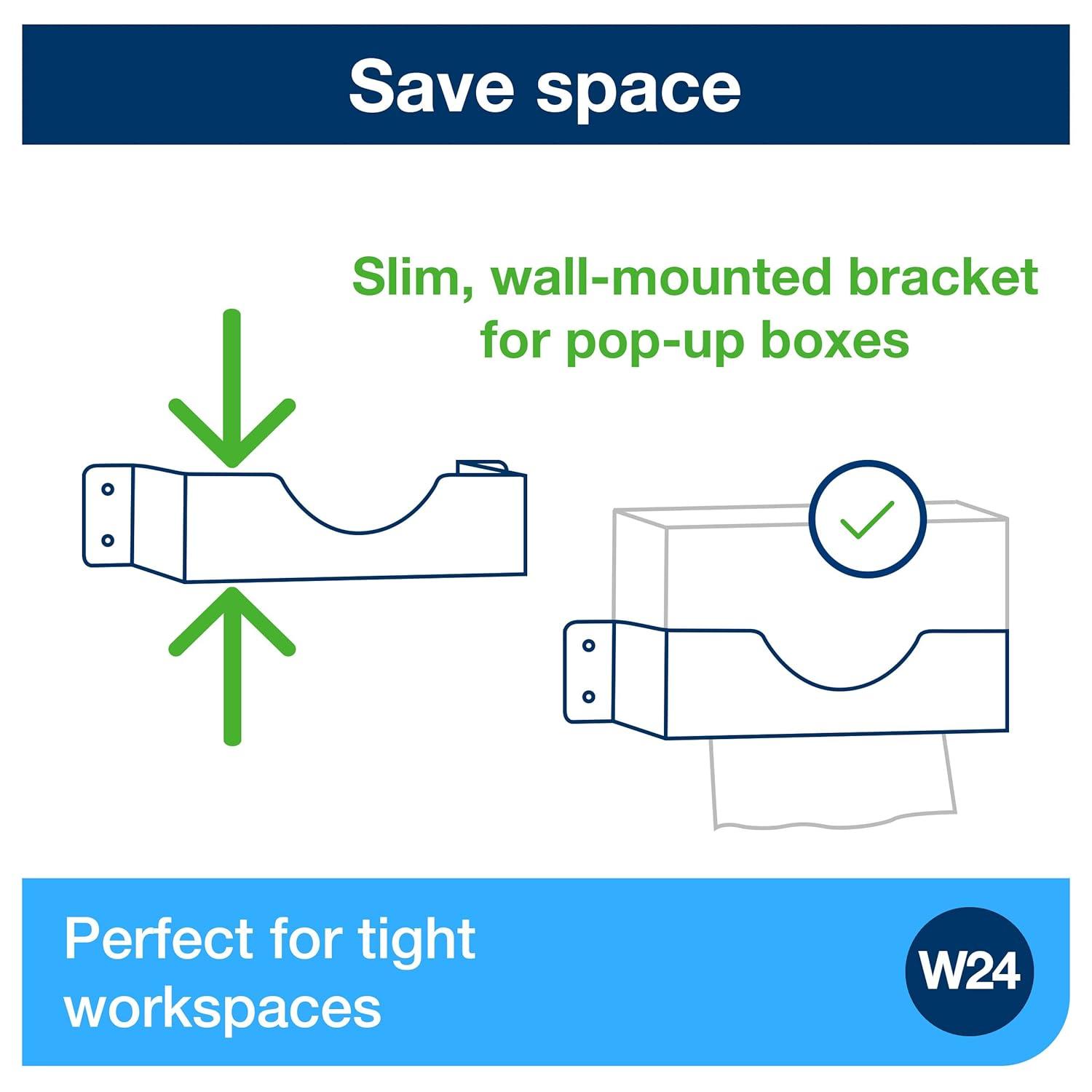 imageTork PopUp Wiper Bracket Paper Towel Dispenser Black W24 Portable 2083281 x6