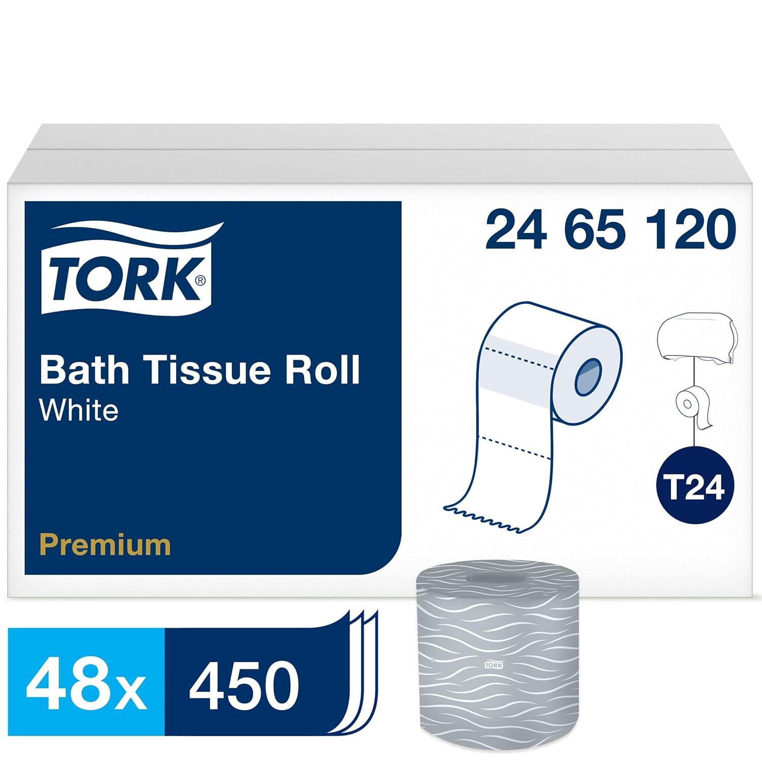 imageTork Septic Safe Toilet Paper White Embossed for Comfort 2ply 450 Sheets per Roll 48 Rolls 2465120