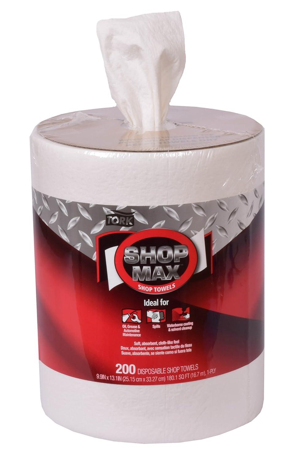 imageTork ShopMax Heavy Duty Centerfeed Paper Towel White W22 High Absorbency 450 Sheets 450138White