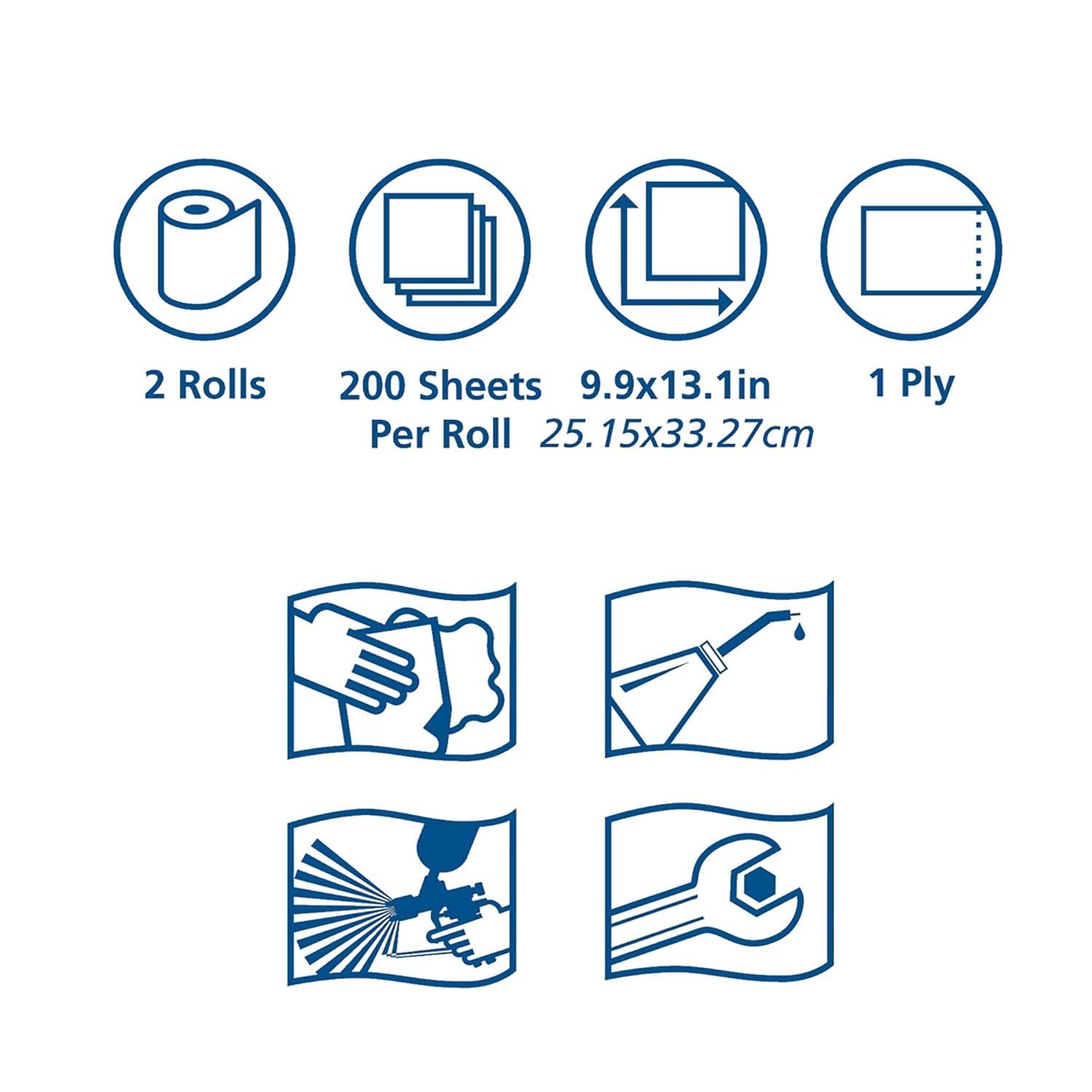 imageTork ShopMax Heavy Duty Centerfeed Paper Towel White W22 High Absorbency 450 Sheets 450138White